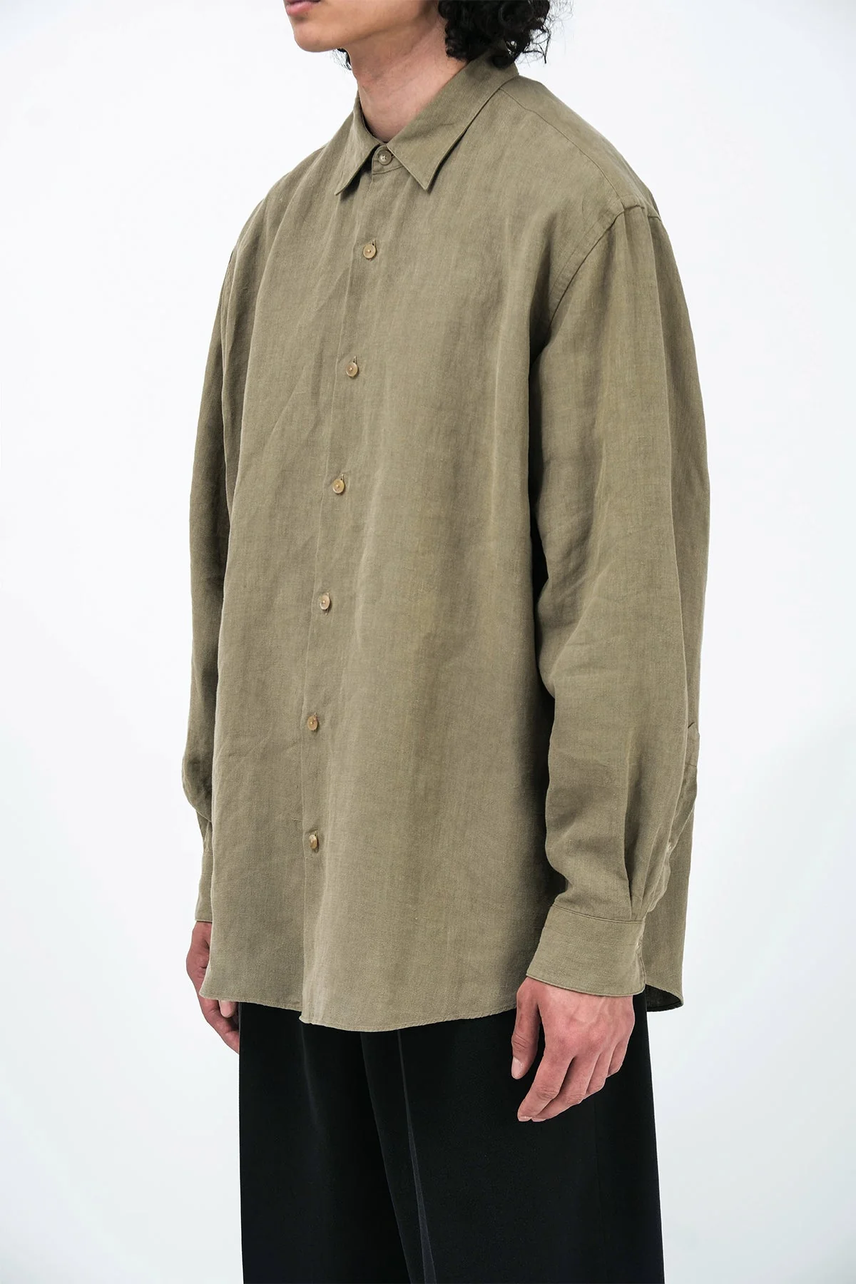 A.PRESSE | HEMP REGULAR COLLAR SHIRT - Image 3