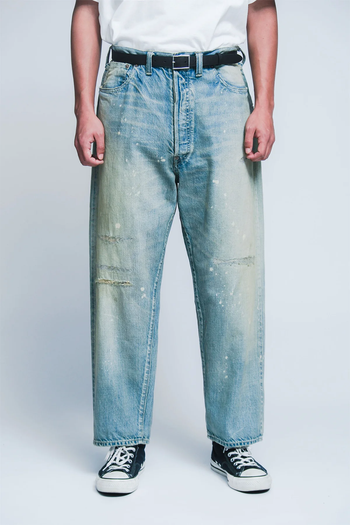 A.PRESSE | NO.37 WASHED WIDE DENIM PANTS - Image 2