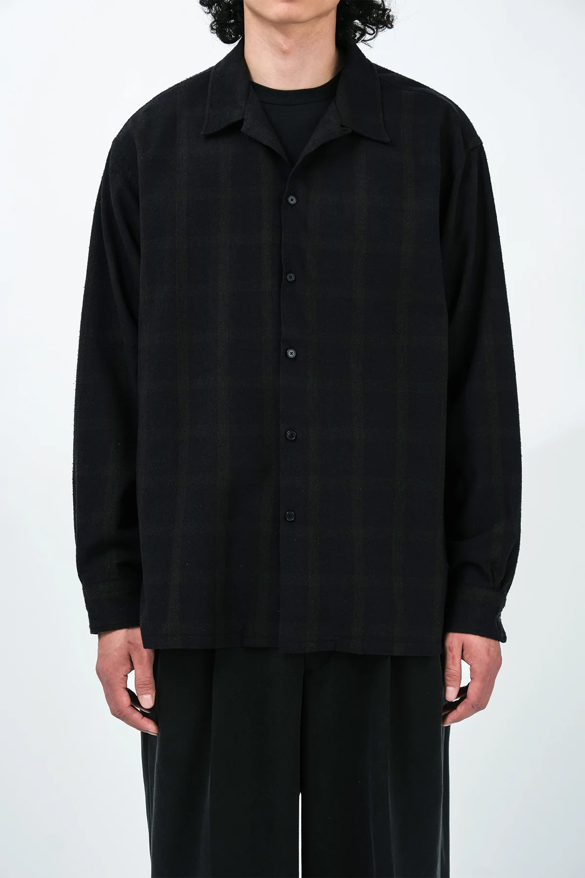A.PRESSE | SILK NEP LOOP COLLAR SHIRT - Image 2