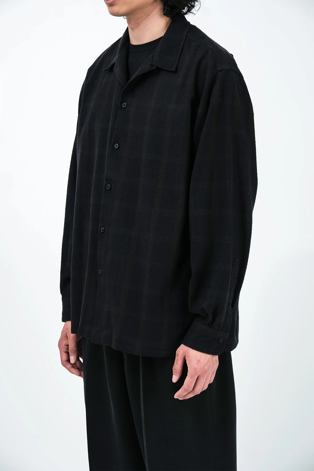 A.PRESSE | SILK NEP LOOP COLLAR SHIRT - Image 3