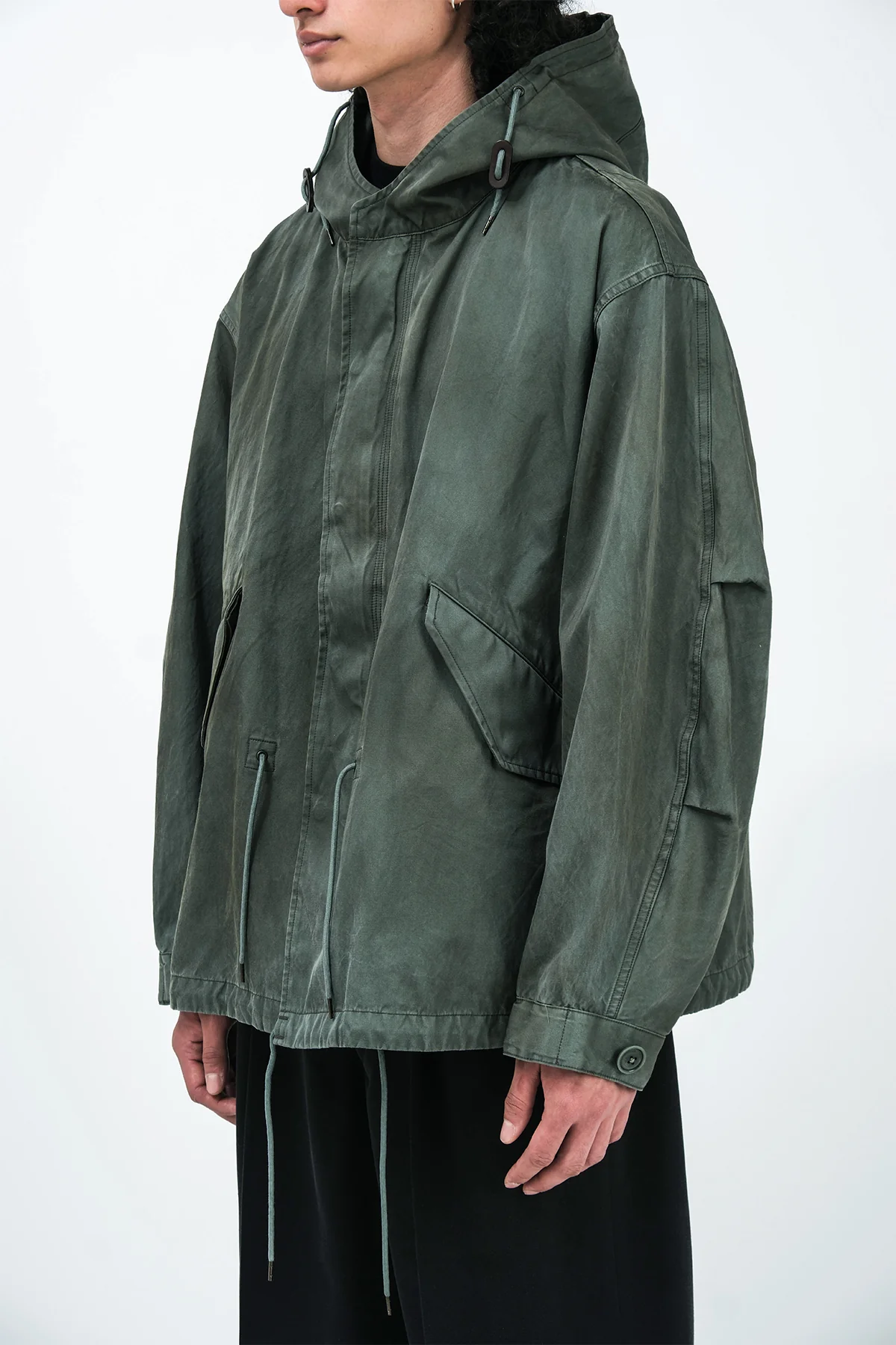 A.PRESSE | VINTAGE SILK HOODIE JACKET - Image 3