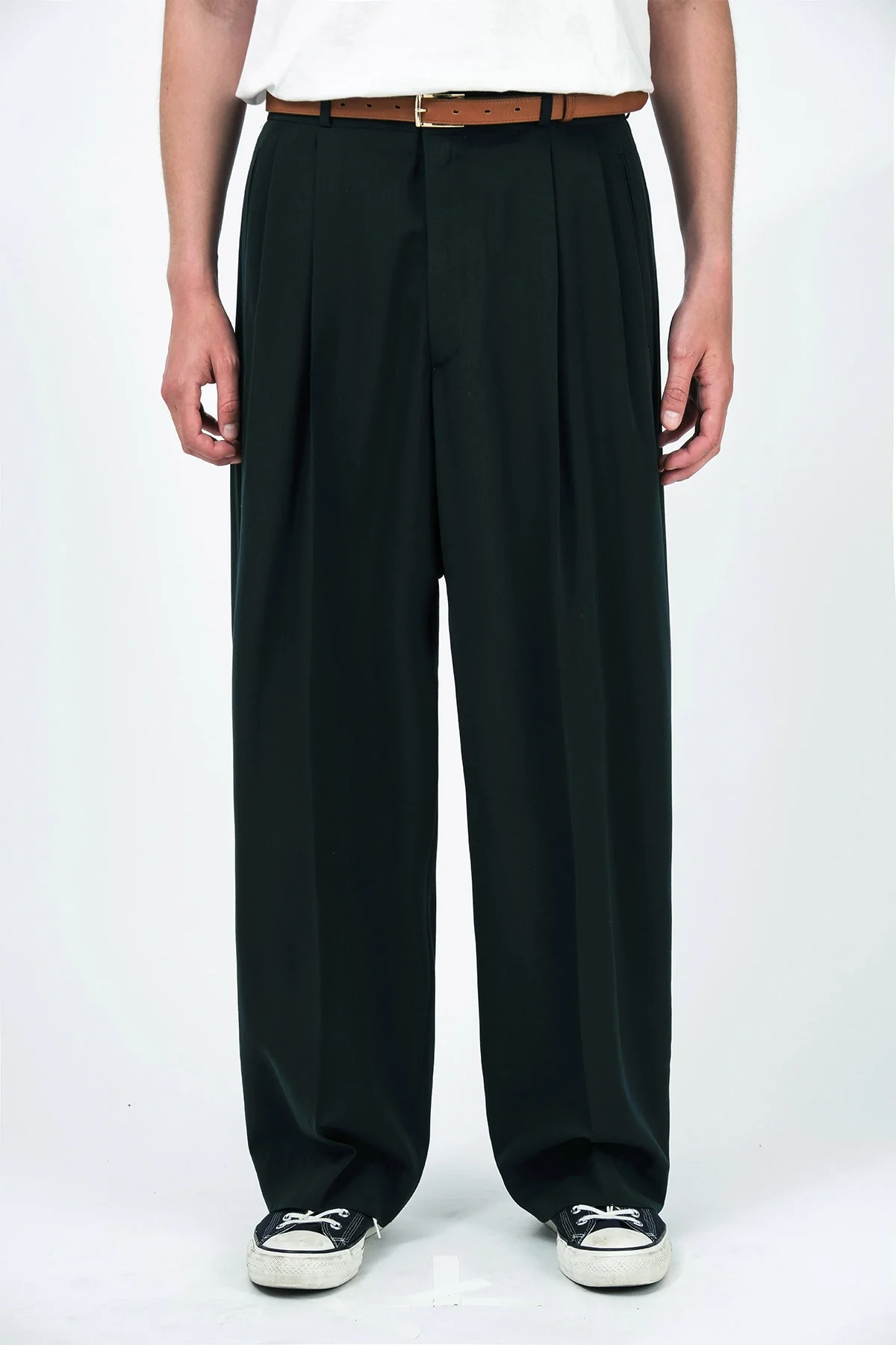 A.PRESSE | WOOL RAYON WIDE TROUSER - Image 2