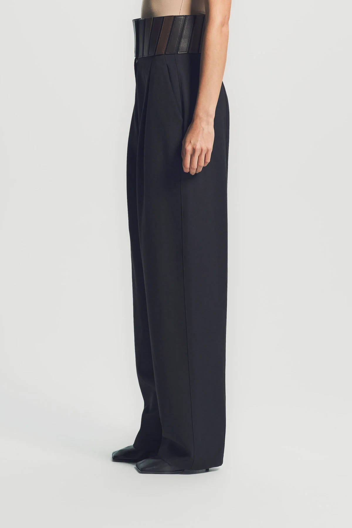ALAÏA | BELT WOOL GABARDINE PANTS - Image 3