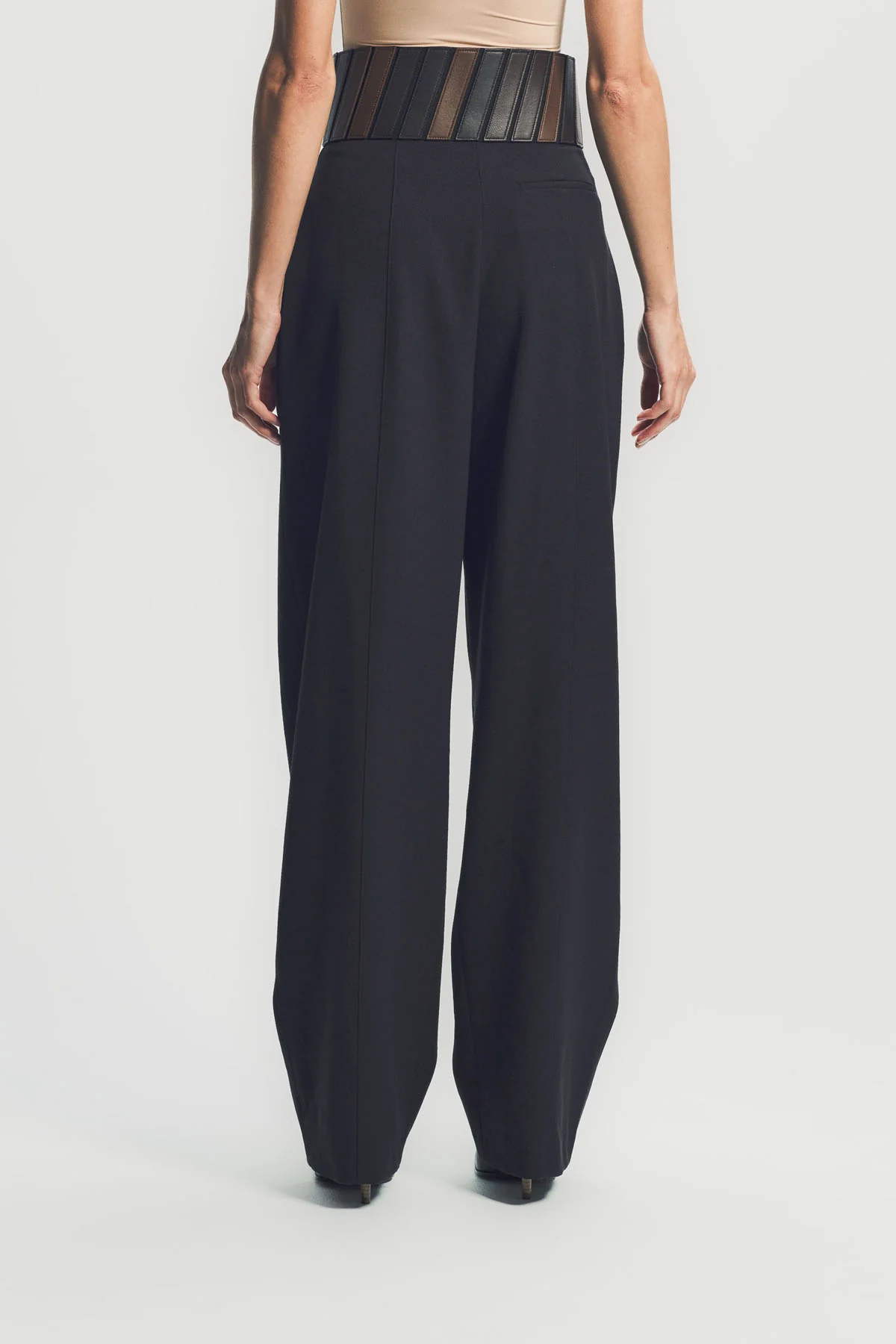 ALAÏA | BELT WOOL GABARDINE PANTS - Image 4