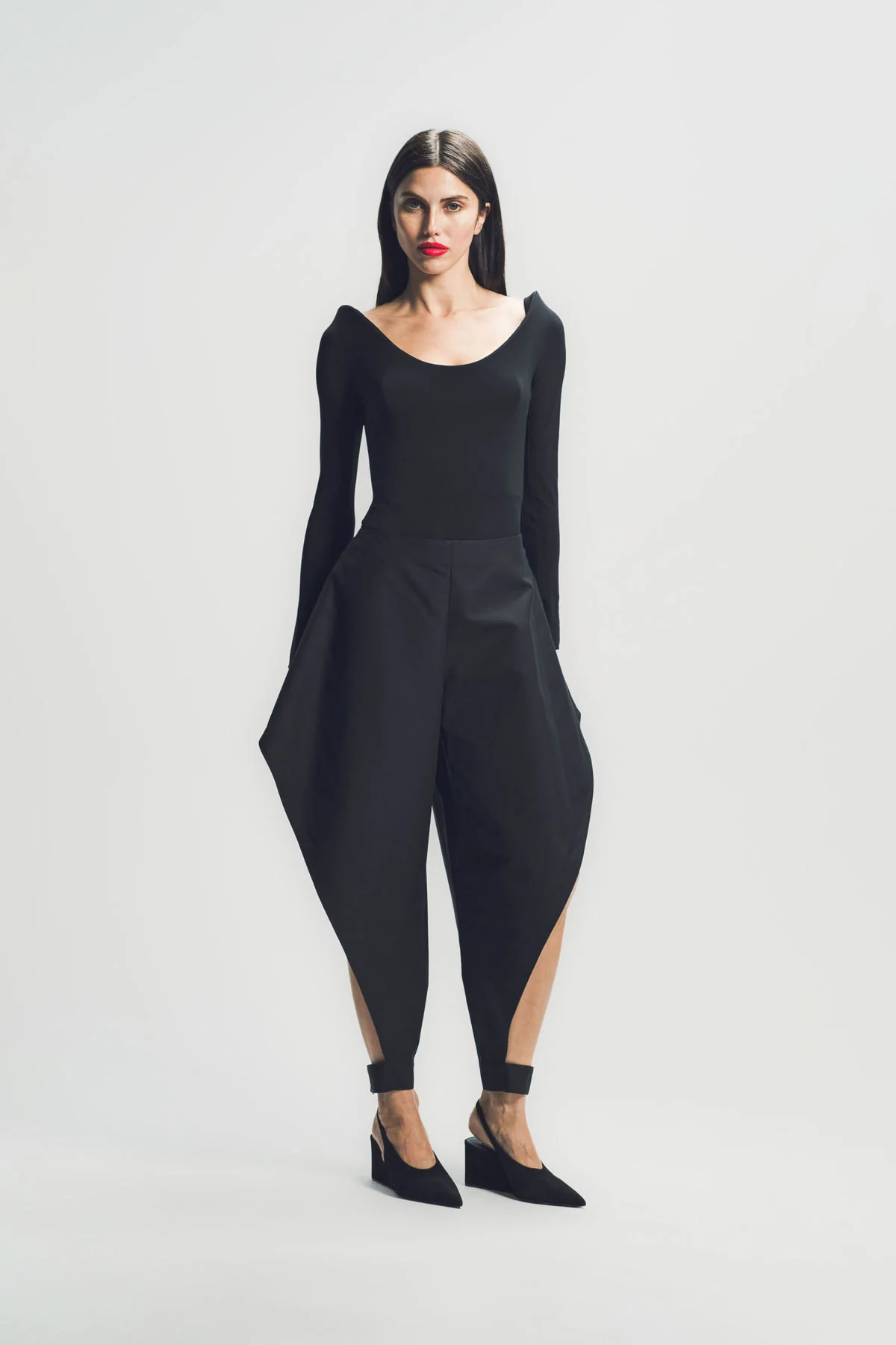 ALAÏA | CURVED SOFT JERSEY BODYSUIT