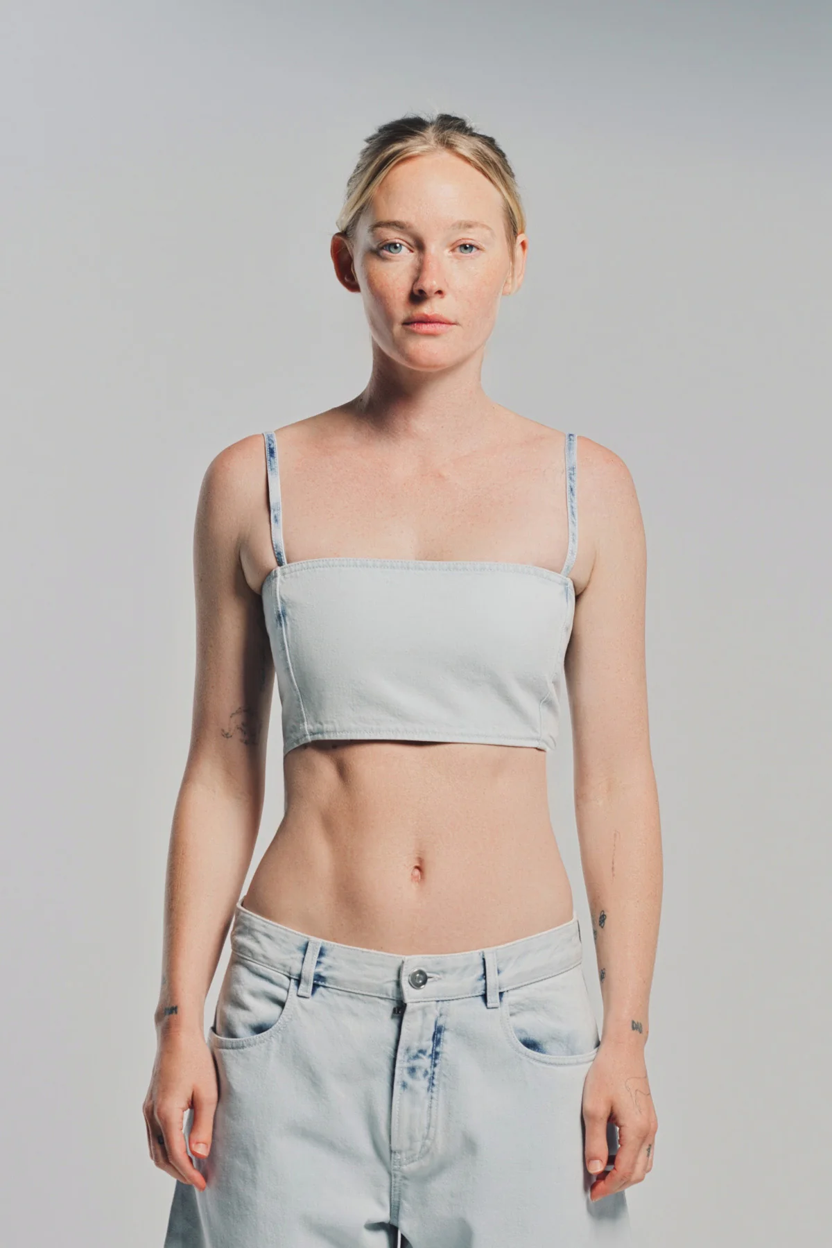 ALAÏA | DENIM BUSTIER TOP - Image 2