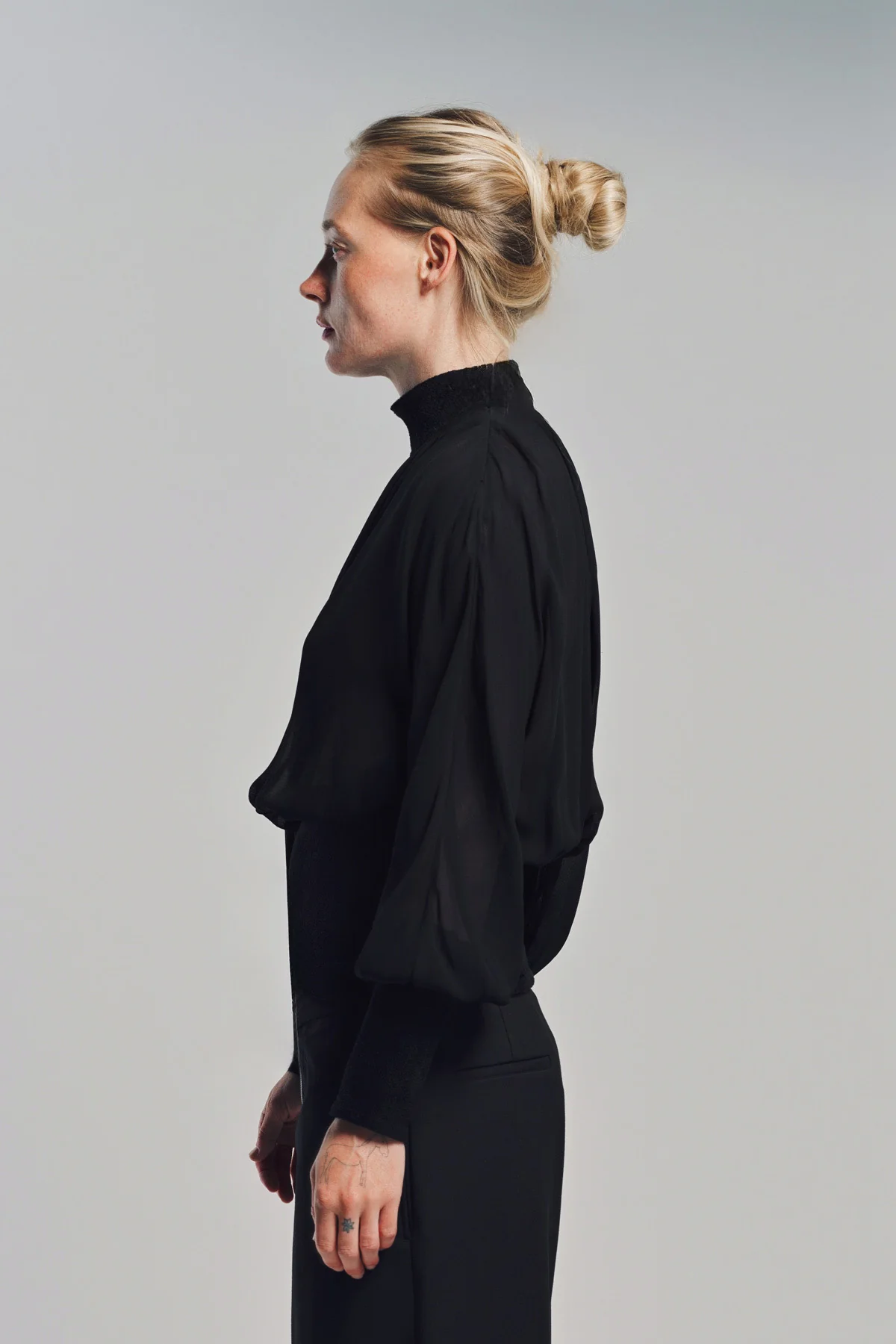 ALAÏA | DRAPED GEORGETTE BLOUSE - Image 3