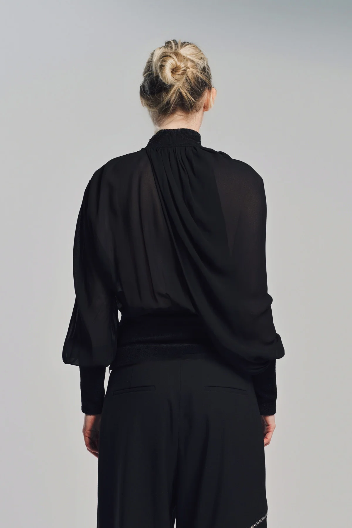 ALAÏA | DRAPED GEORGETTE BLOUSE - Image 4