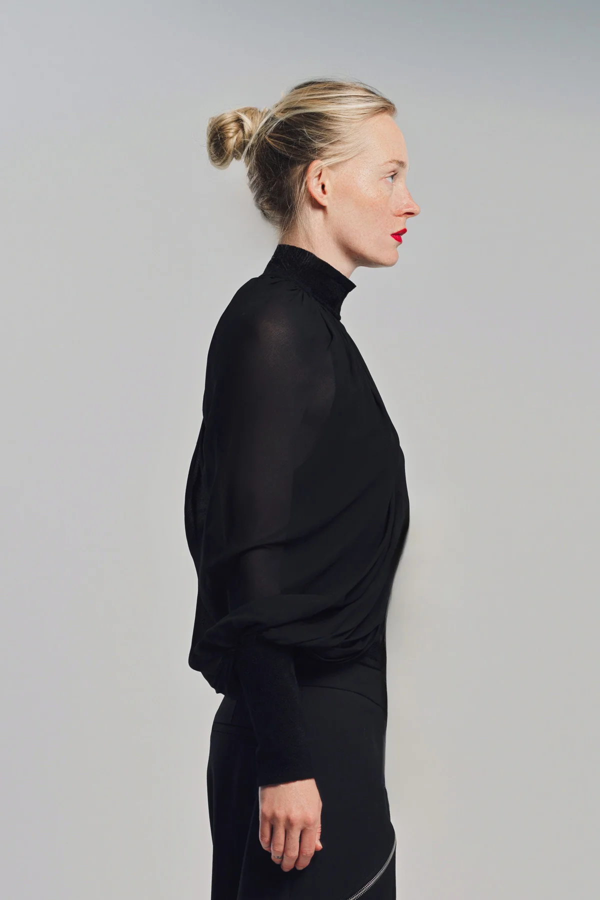 ALAÏA | DRAPED GEORGETTE BLOUSE - Image 5