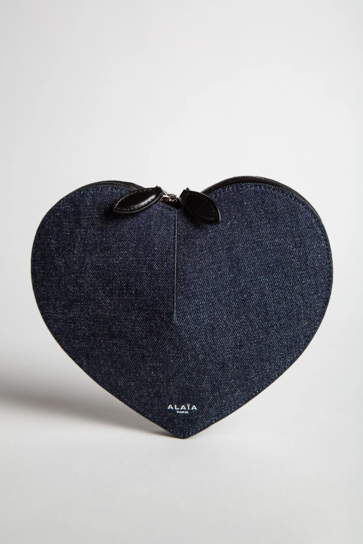 ALAÏA | LE COEUR IN DENIM AND LEATHER