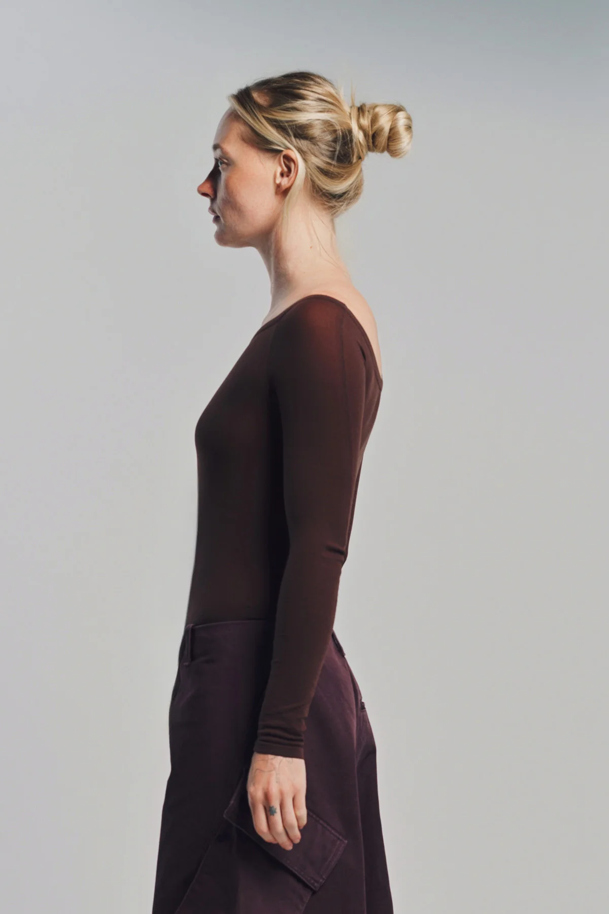ALAÏA | SECOND-SKIN KNIT OFF-SHOULDER BODYSUIT - Image 3