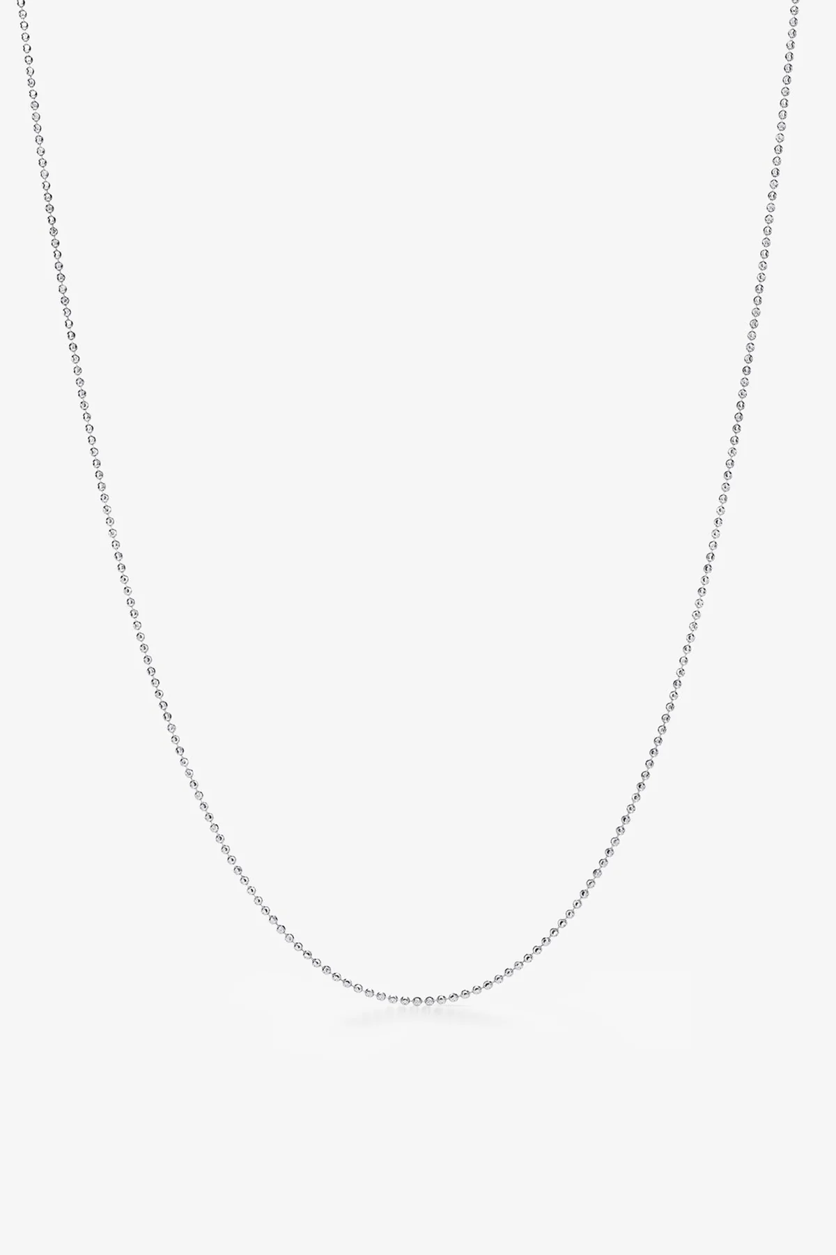 ALEX MOSS | WHITE GOLD BALL-BEAD NECKLACE 18"