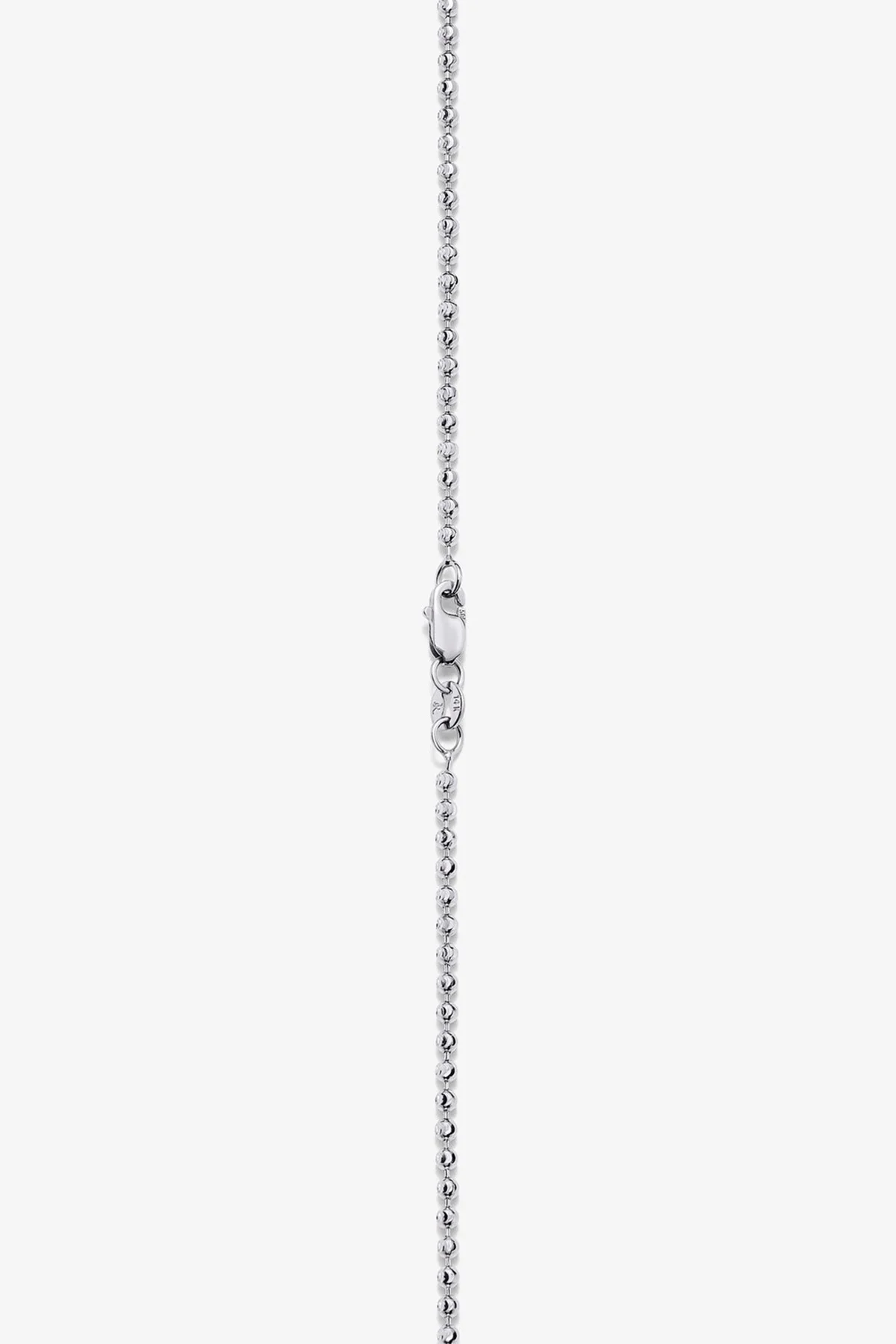 ALEX MOSS | WHITE GOLD BALL-BEAD NECKLACE 18" - Image 2