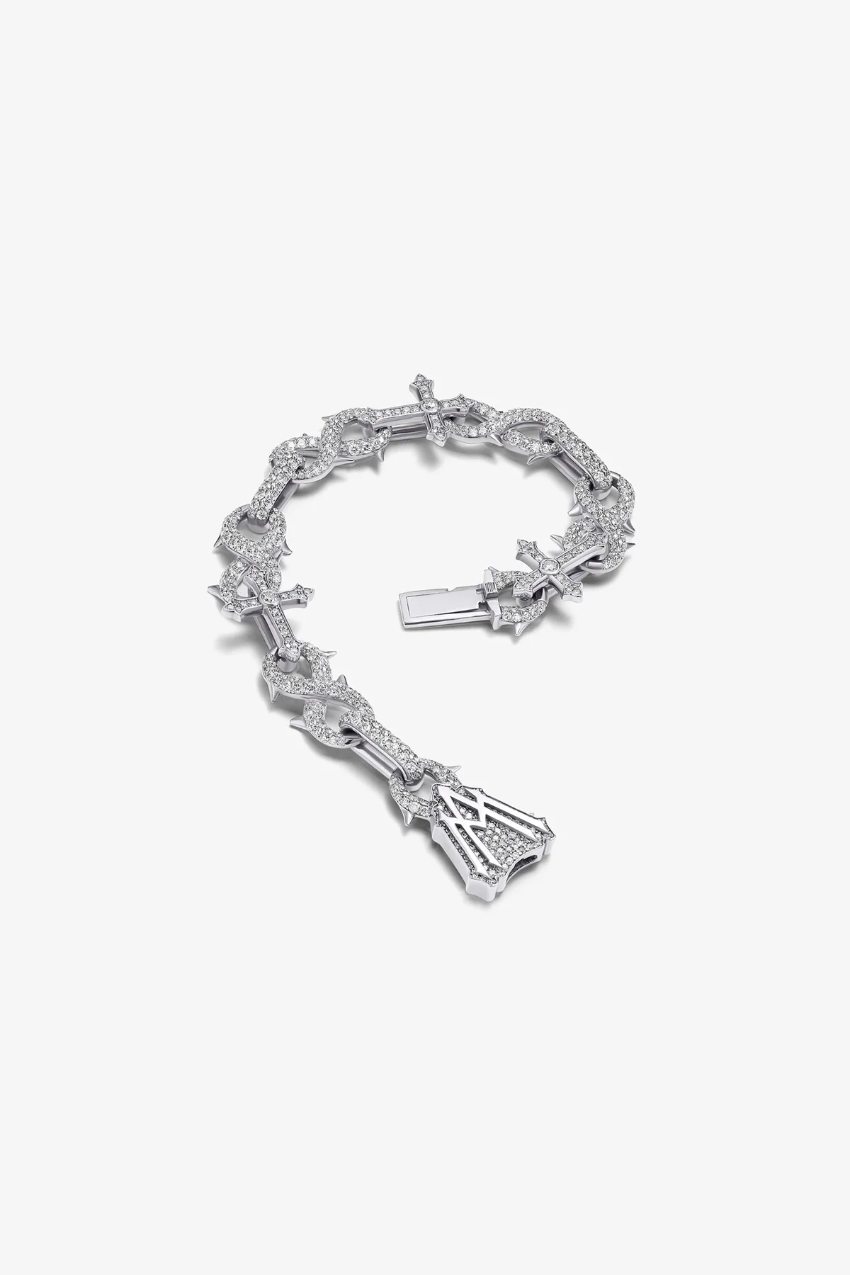 ALEX MOSS | WHITE GOLD ST. MARK CLASSIC BRACELET 8" - Image 2