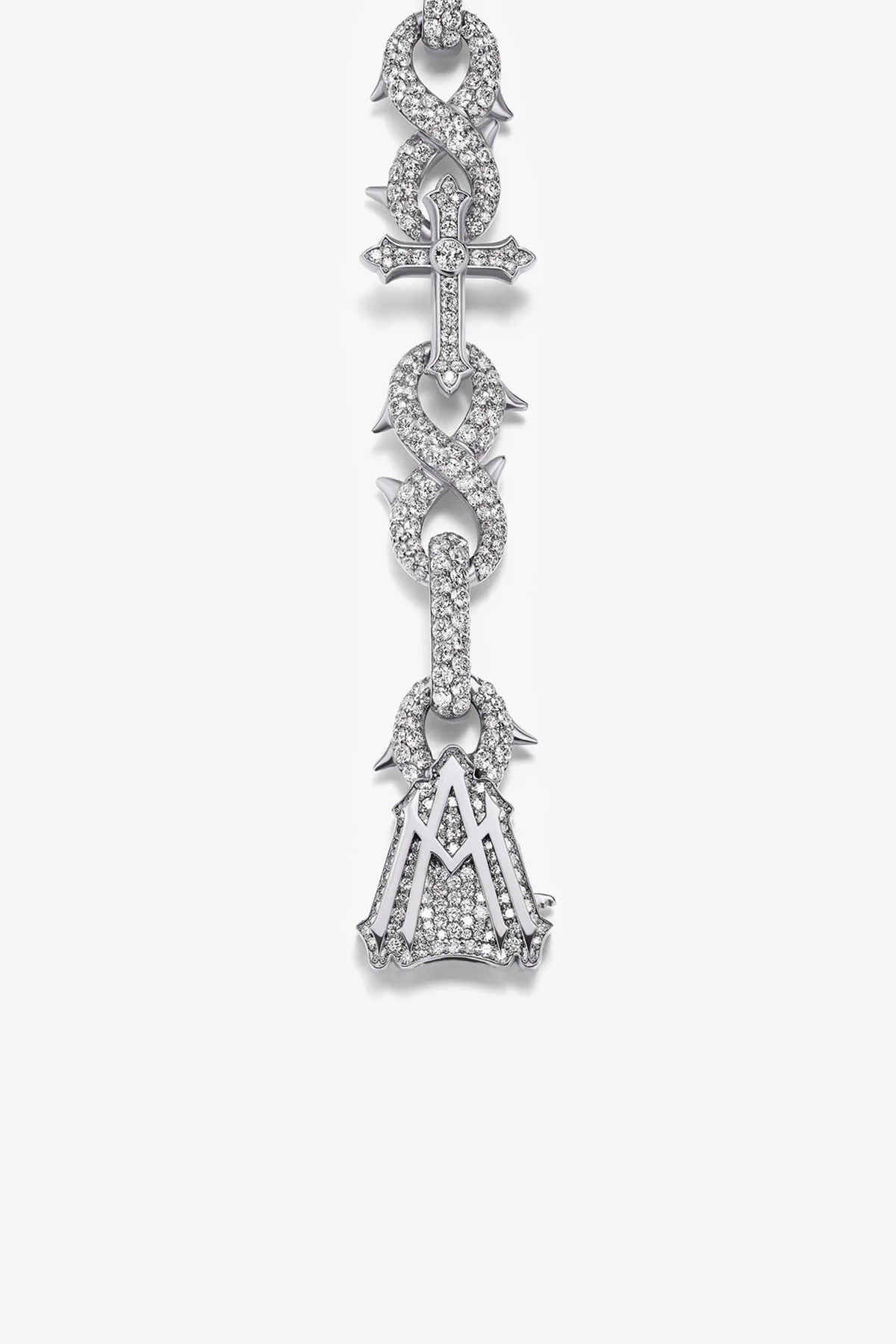 ALEX MOSS | WHITE GOLD ST. MARK CLASSIC BRACELET 8" - Image 3