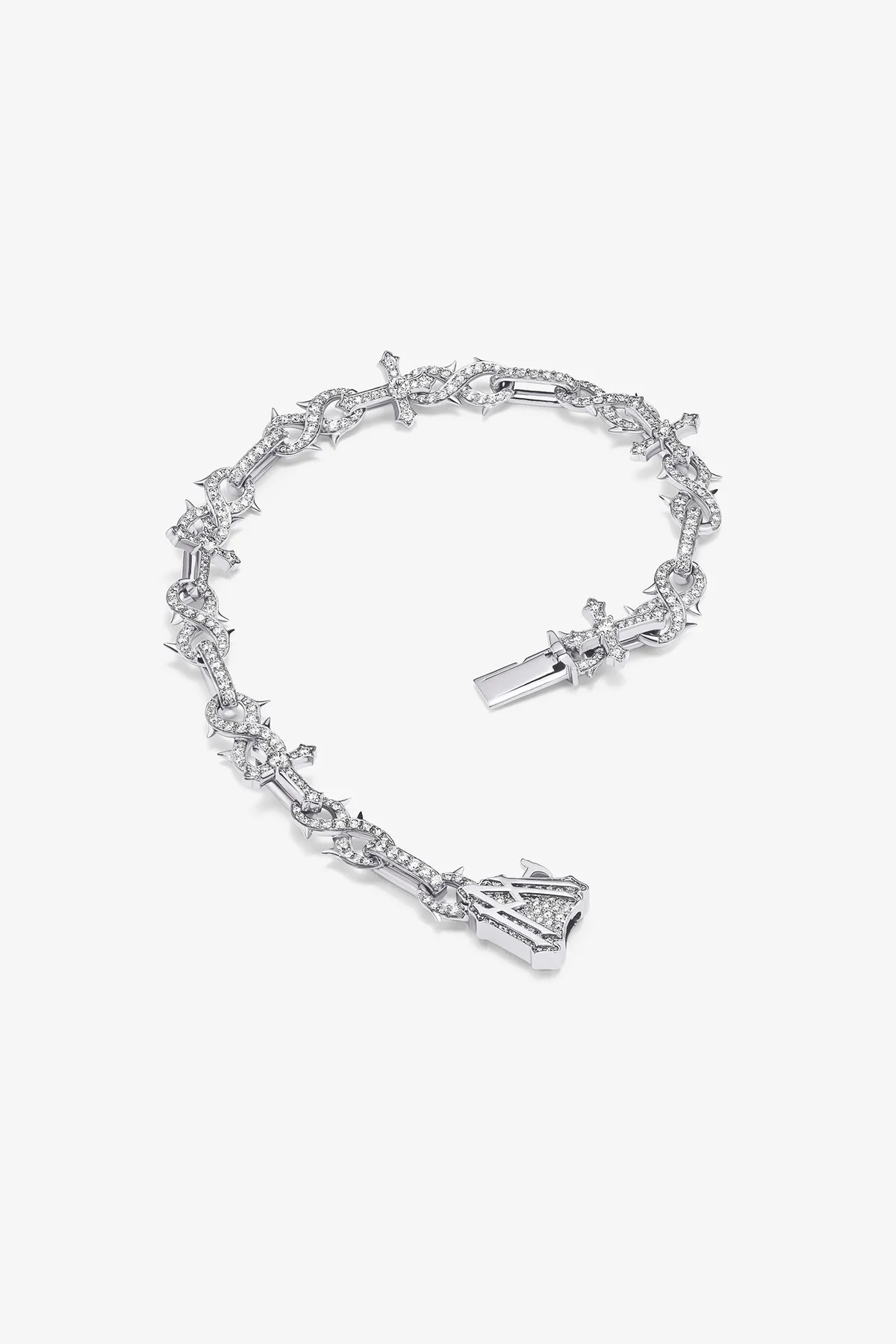 ALEX MOSS | WHITE GOLD ST. MARK MINI BRACELET 7.5" - Image 2