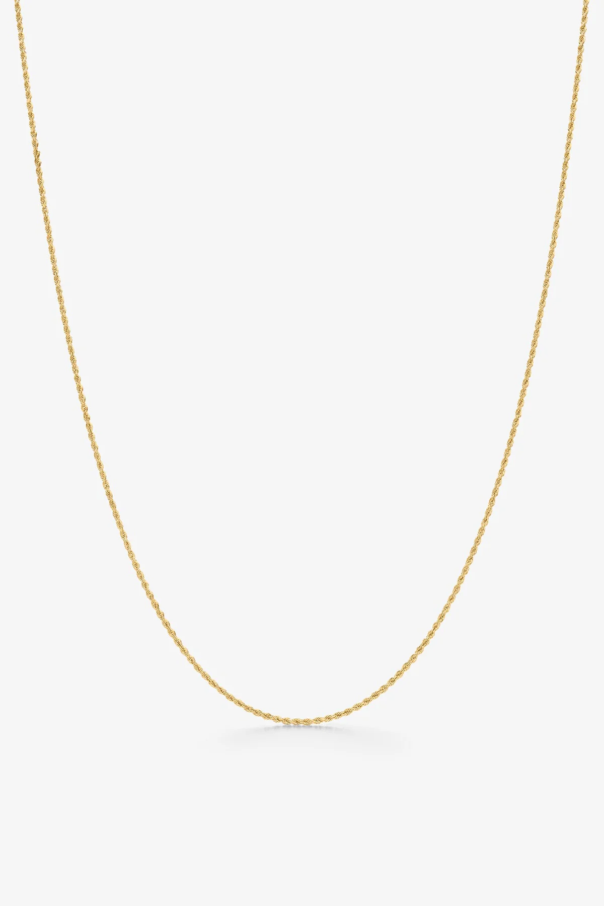 ALEX MOSS | YELLOW GOLD ROPE NECKLACE 22"