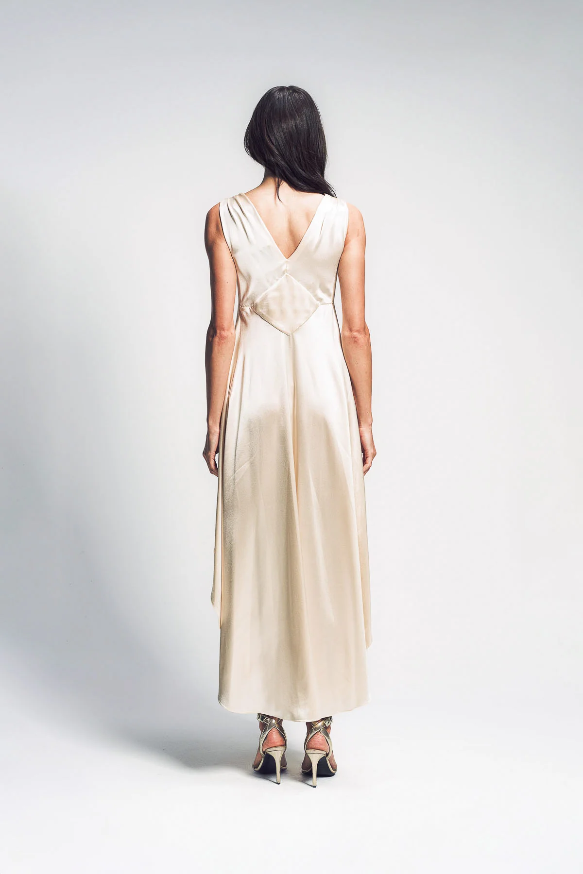 ALEXX BROWN | ART DECO SILK DRESS - Image 4