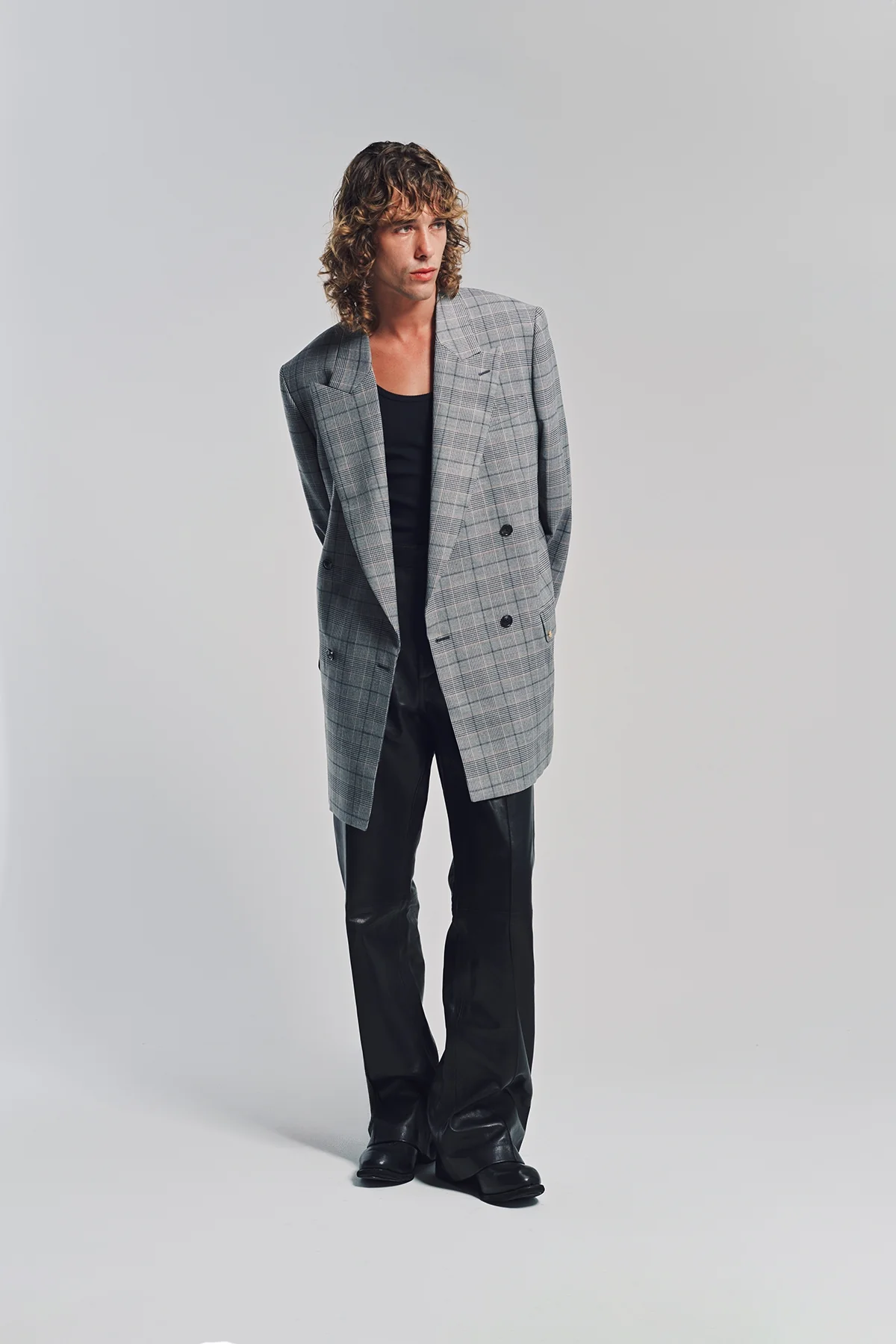AMIRI | CHECK DOUBLE BREASTED BLAZER