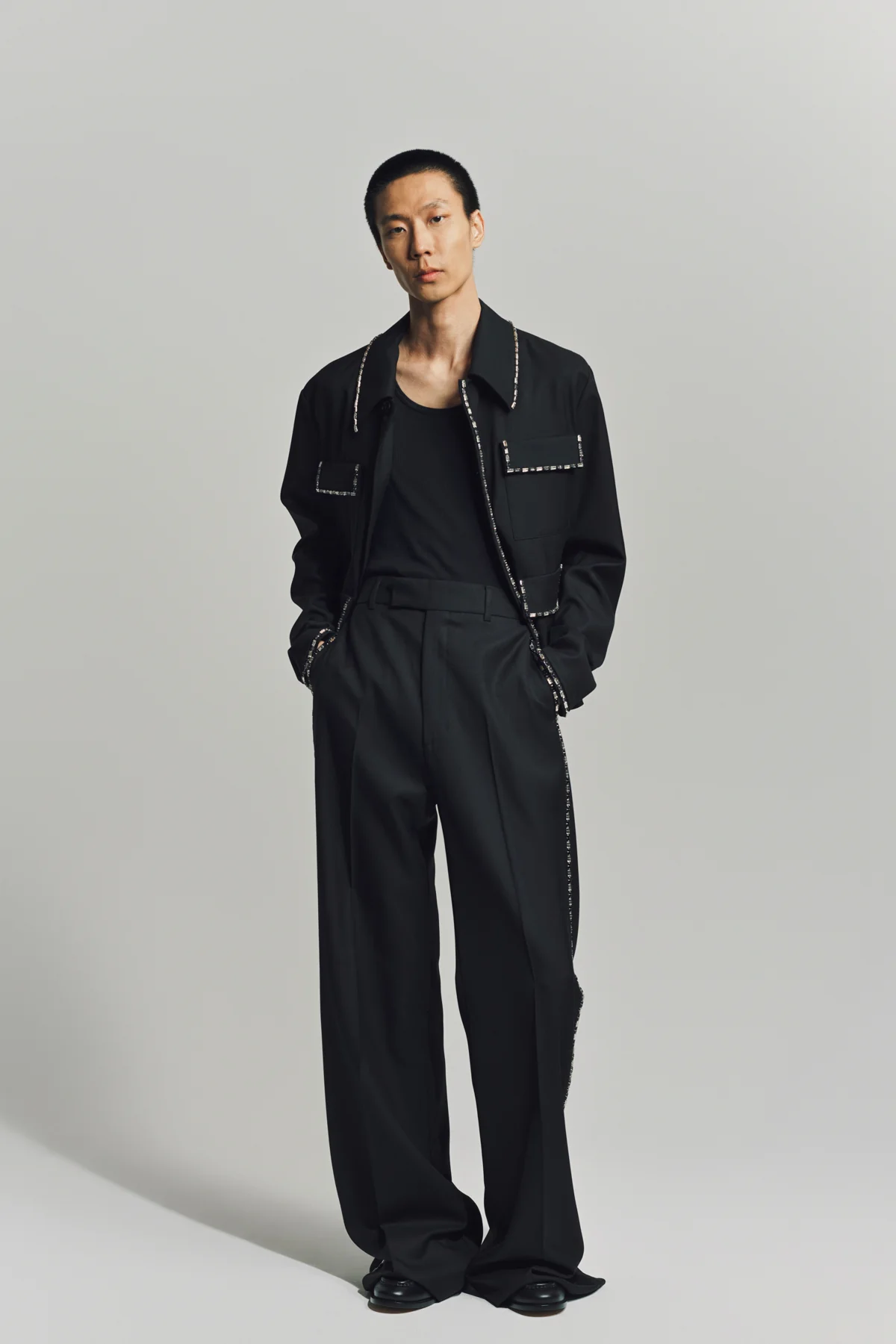 AMIRI | CRYSTAL TRIM CREASED FLARE