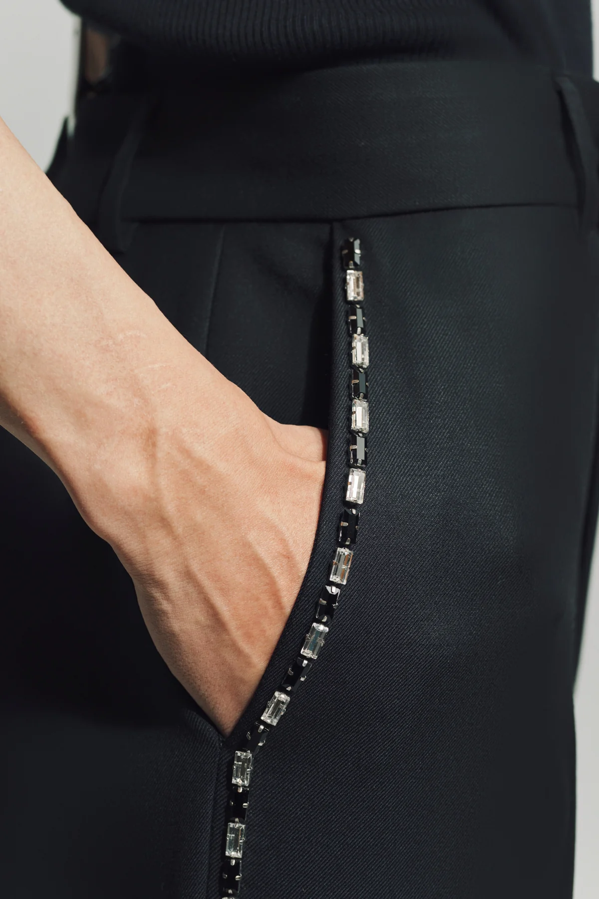 AMIRI | CRYSTAL TRIM CREASED FLARE - Image 5