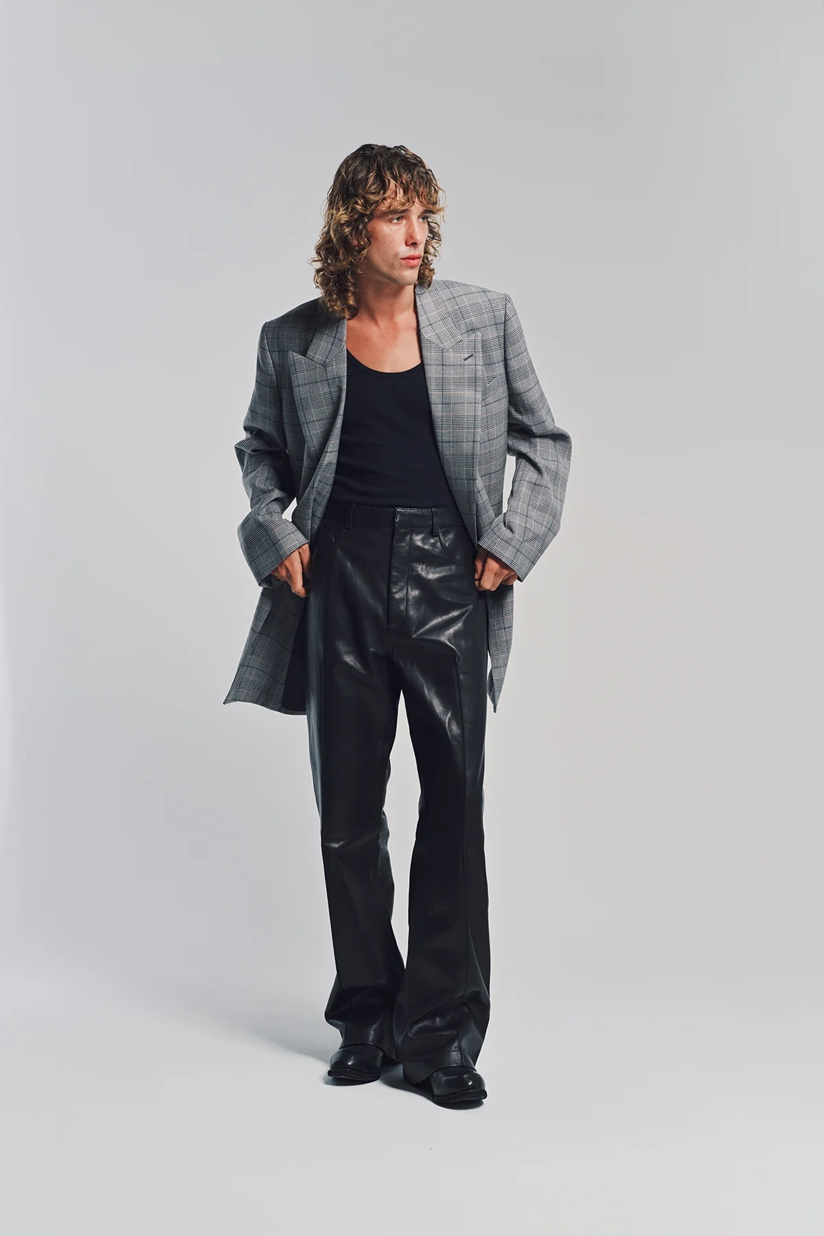 AMIRI | LEATHER BOOTCUT PANTS