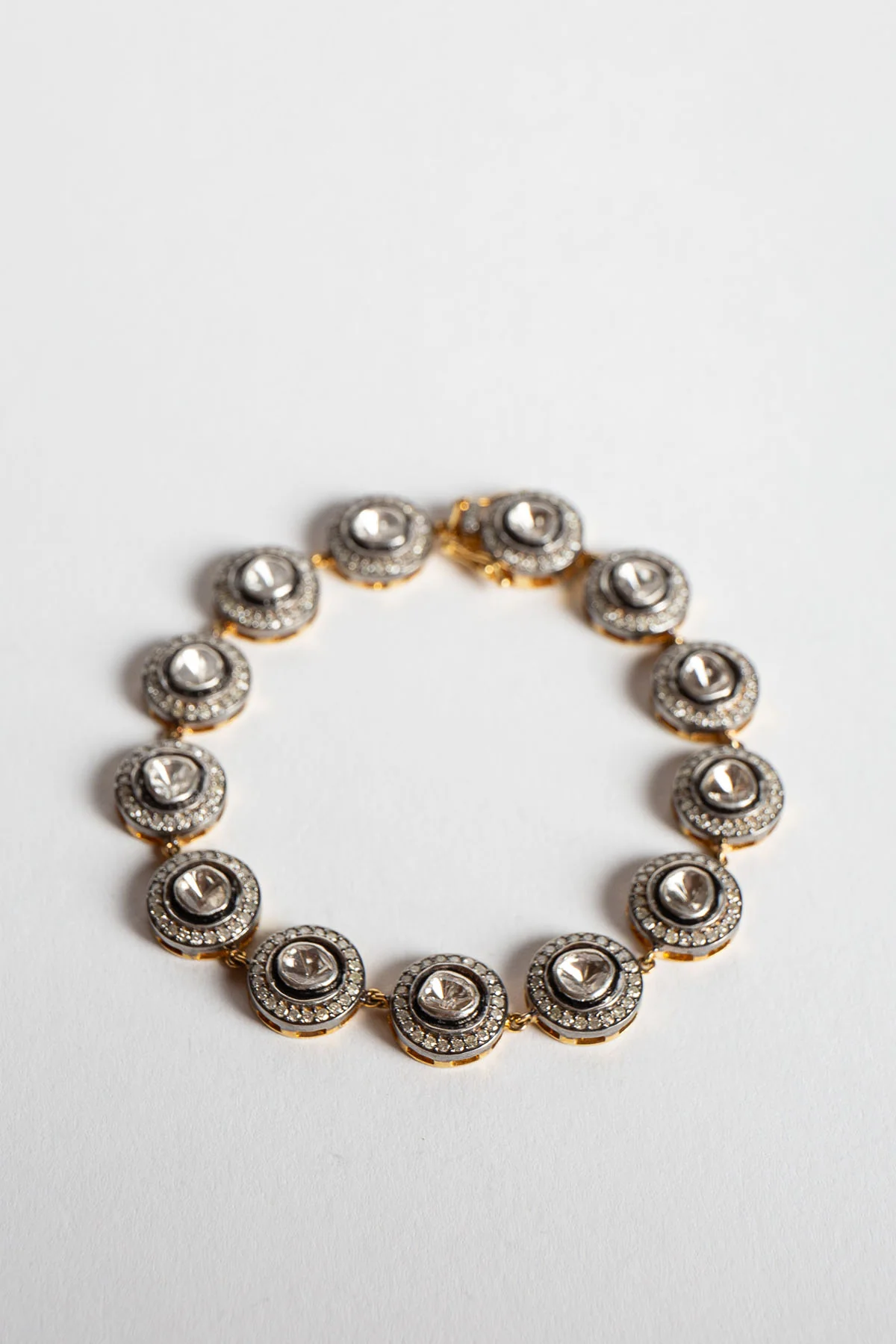 AMRAPALI LONDON | YELLOW GOLD & STERLING SILVER DIAMOND BRACELET