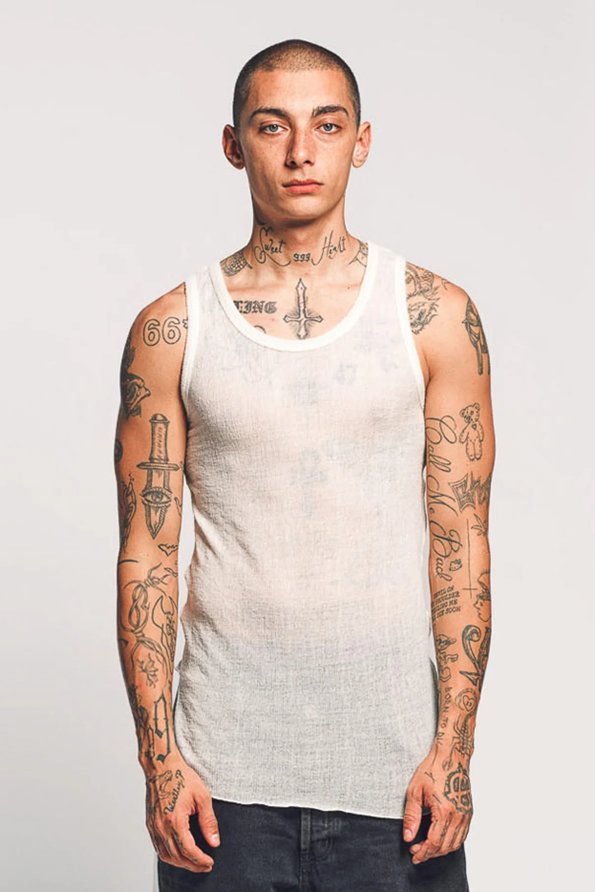 ANN DEMEULEMEESTER | BORIS WRINKLED CROPPED TANK - Image 2