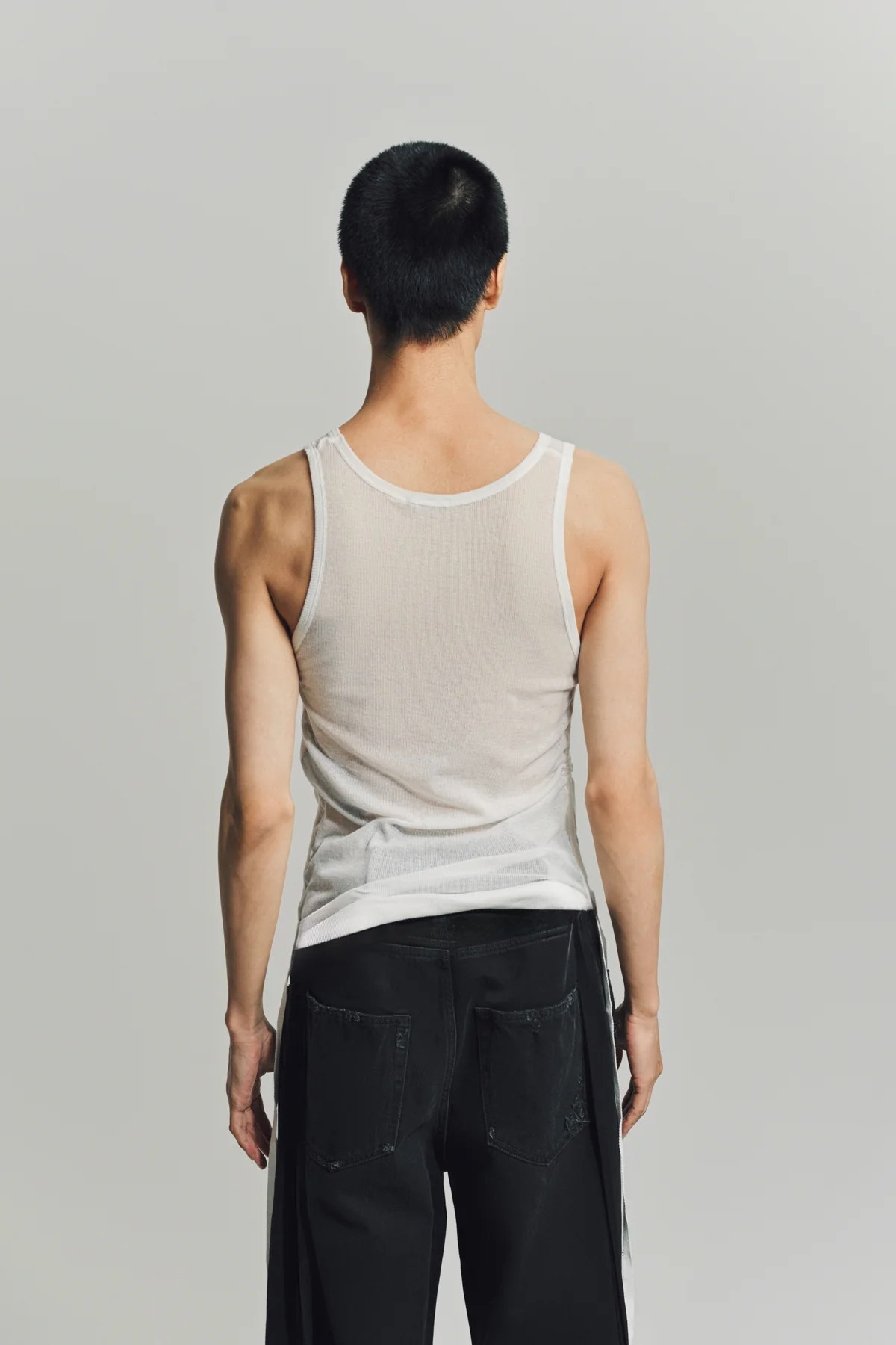 ANN DEMEULEMEESTER | BORIS WRINLKED CROPPED TANK - Image 4