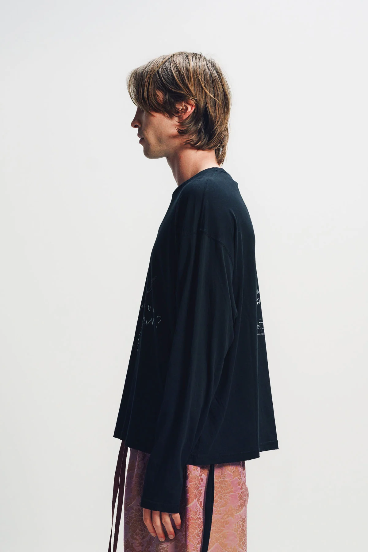 ANN DEMEULEMEESTER | EMIL RELAX FIT LONG SLEEVE BOXY T-SHIRT - Image 3