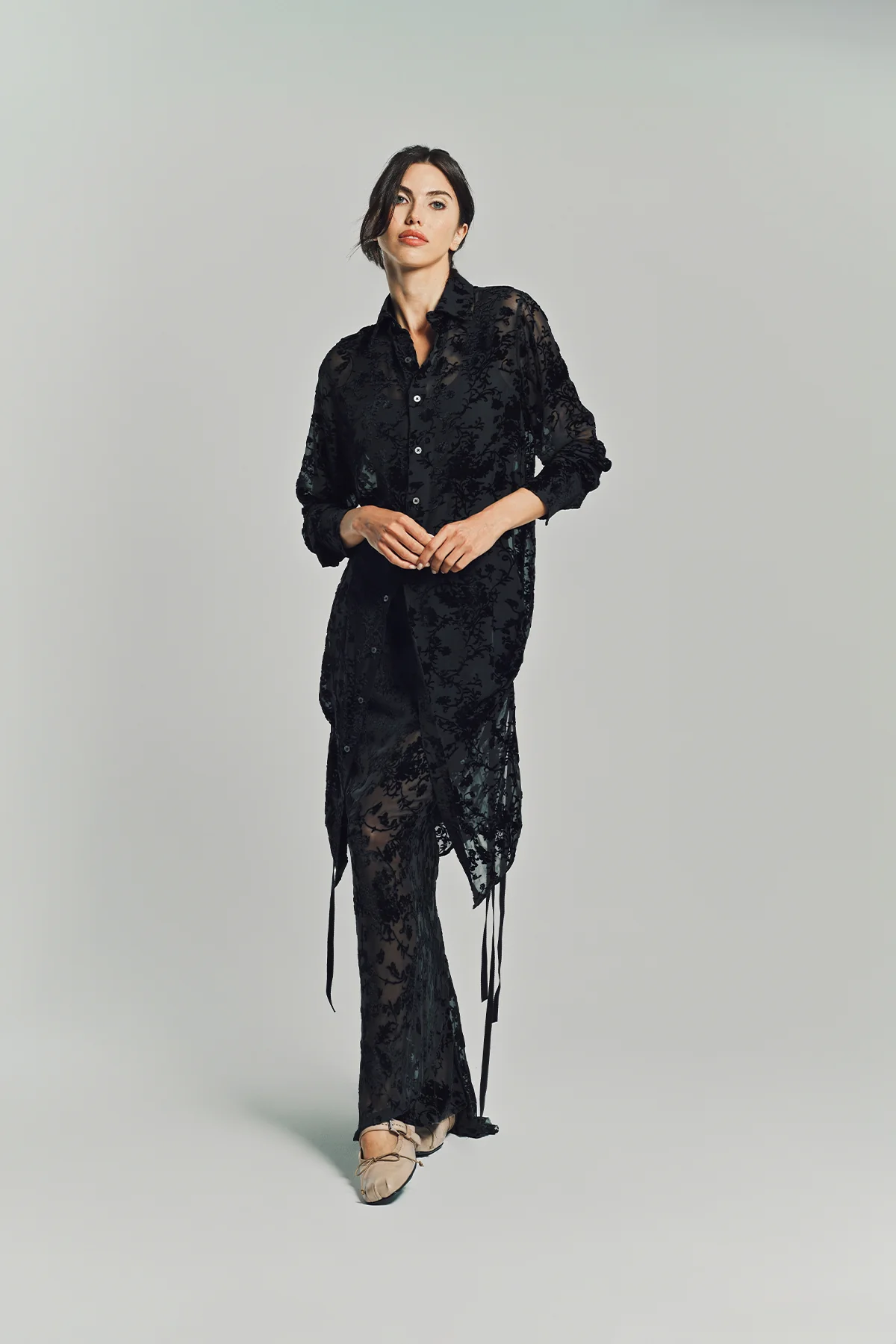 ANN DEMEULEMEESTER | EVELINE LONG BIAS SKIRT