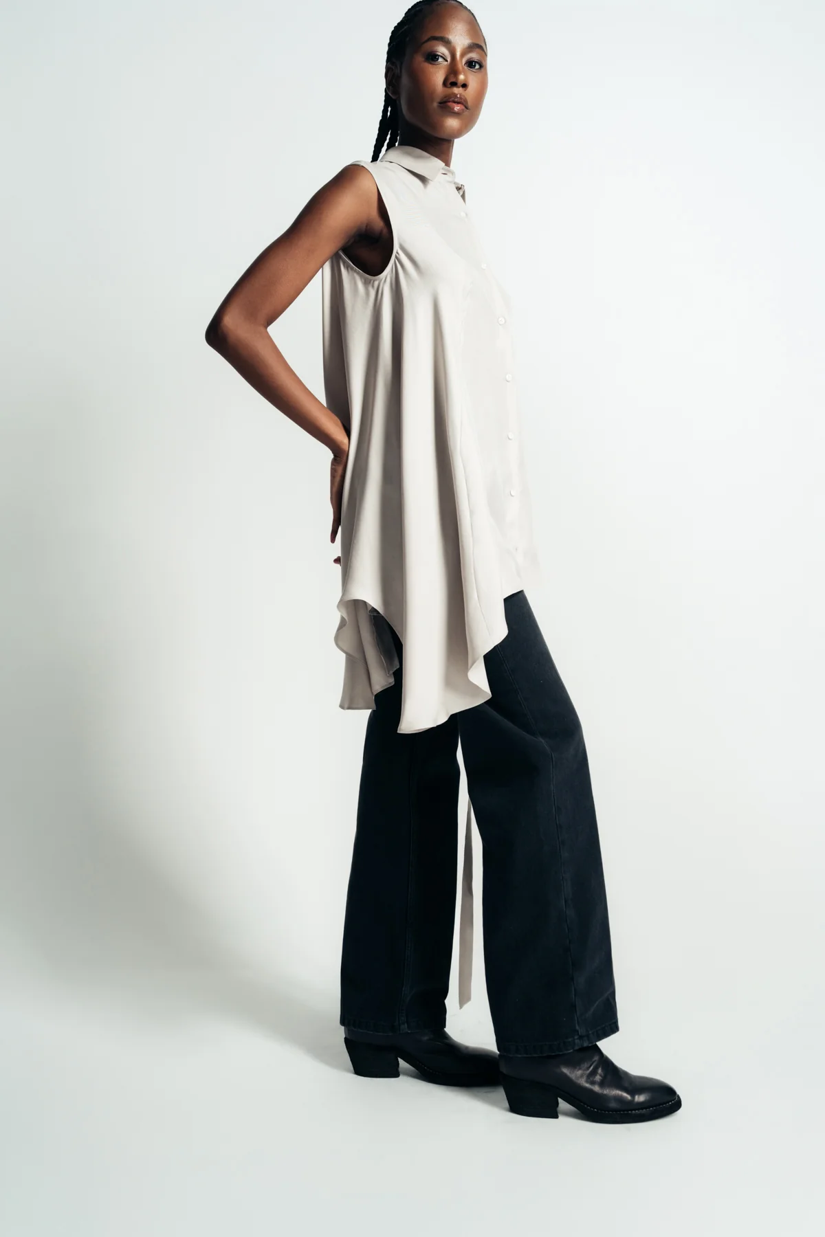 ANN DEMEULEMEESTER | IONA ASYMMETRICAL OVERSIZED SHIRT - Image 2