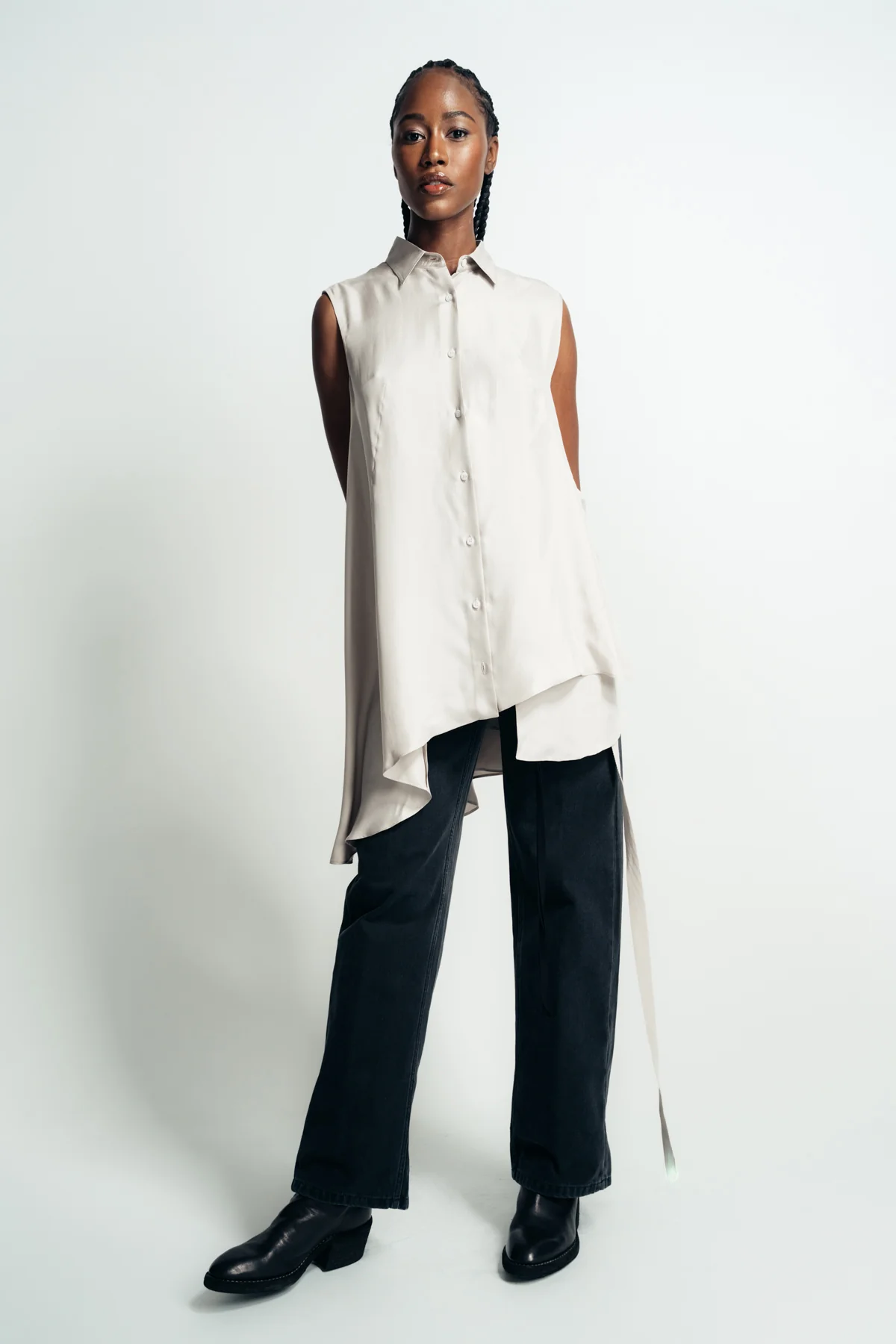 ANN DEMEULEMEESTER | IONA ASYMMETRICAL OVERSIZED SHIRT - Image 3
