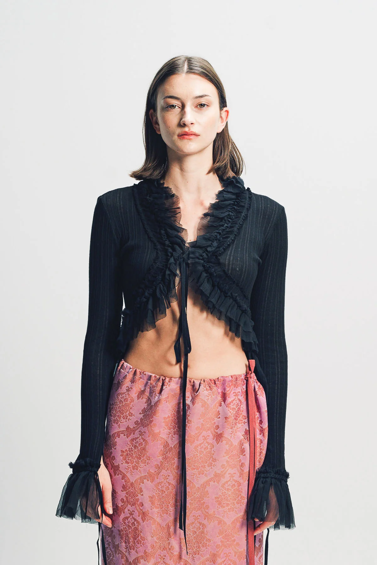 ANN DEMEULEMEESTER | JEDI LONG SLEEVE OPEN FRONT TOP - Image 2