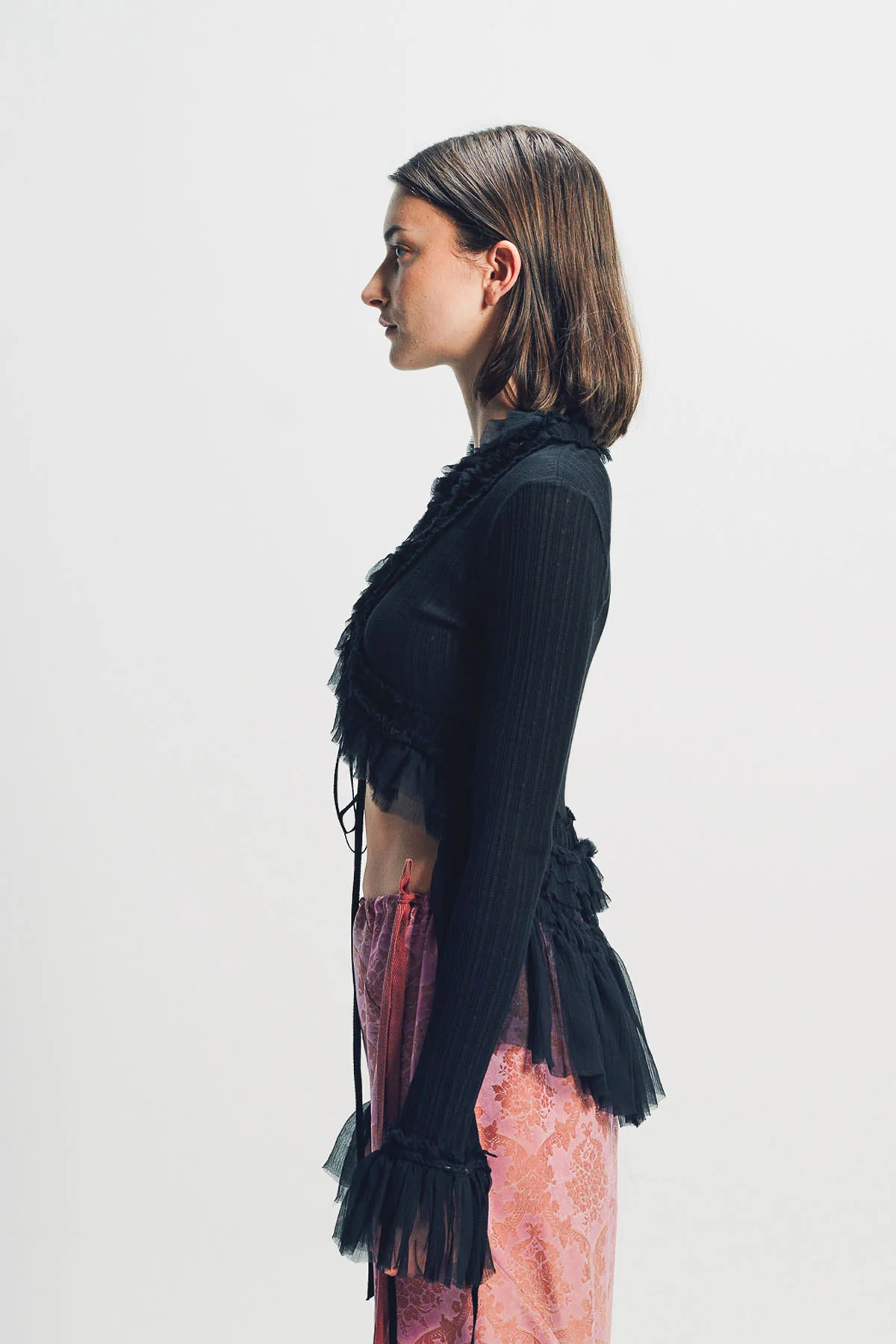 ANN DEMEULEMEESTER | JEDI LONG SLEEVE OPEN FRONT TOP - Image 3
