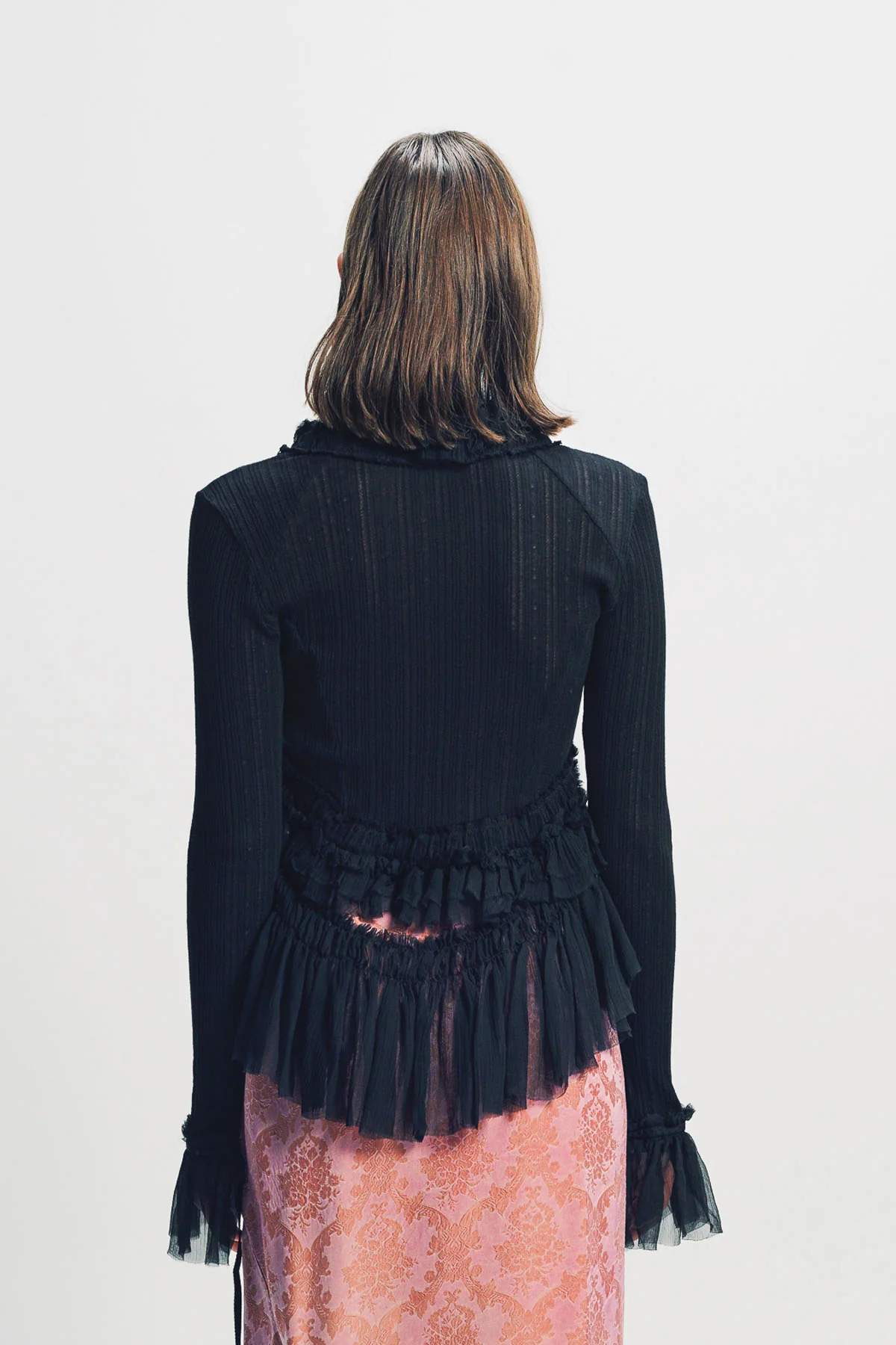 ANN DEMEULEMEESTER | JEDI LONG SLEEVE OPEN FRONT TOP - Image 4