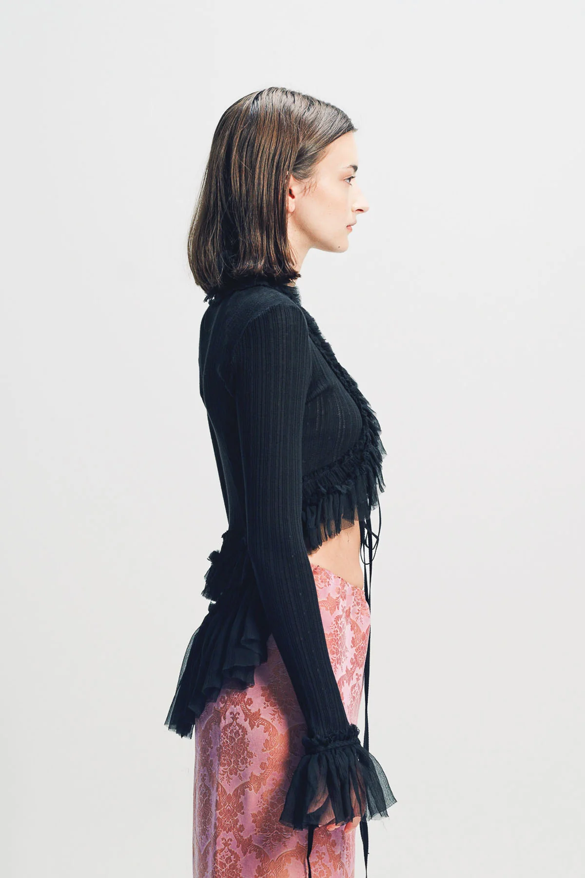 ANN DEMEULEMEESTER | JEDI LONG SLEEVE OPEN FRONT TOP - Image 5