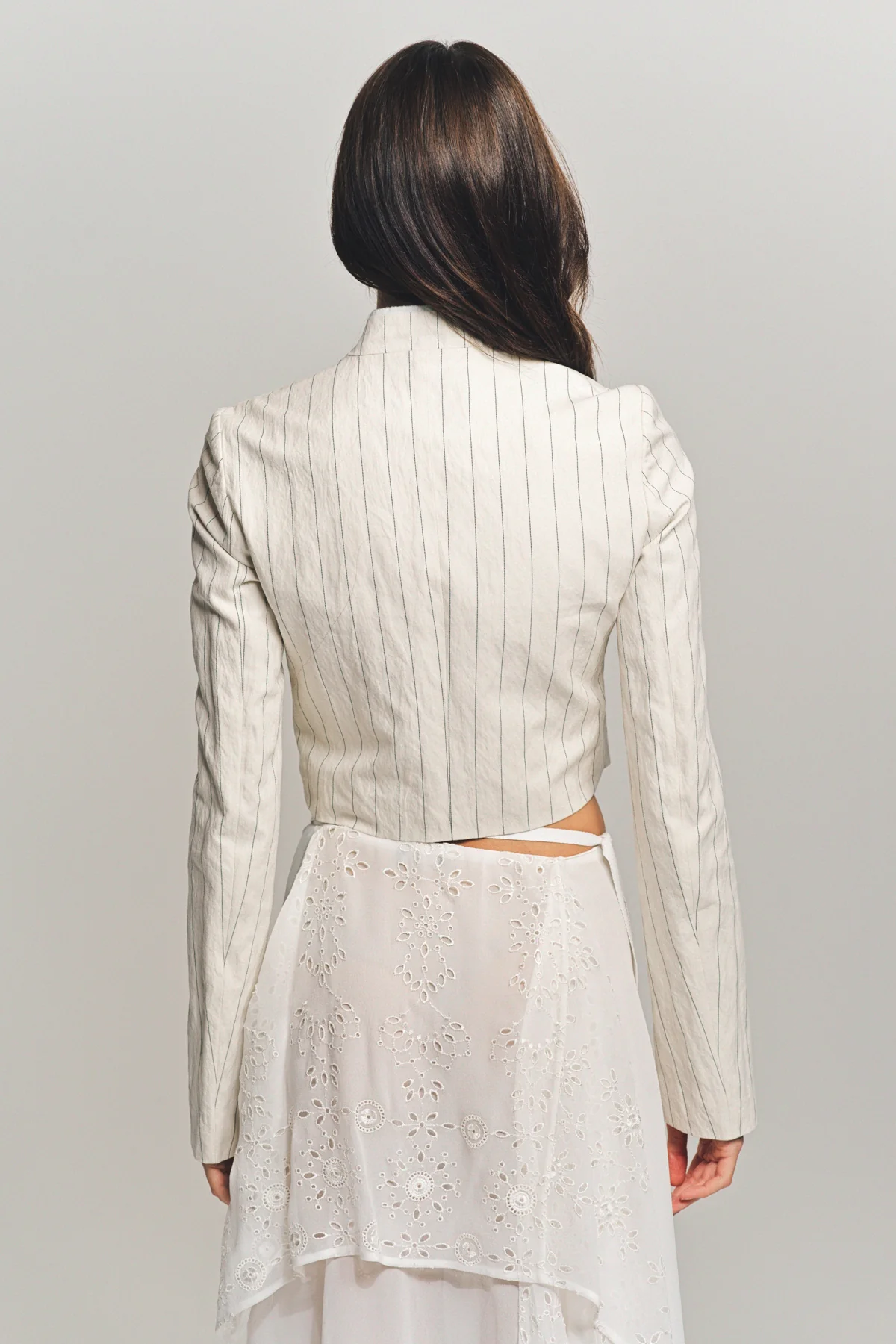 ANN DEMEULEMEESTER | MAMI CROPPED STAND COLLAR BLOUSON - Image 5