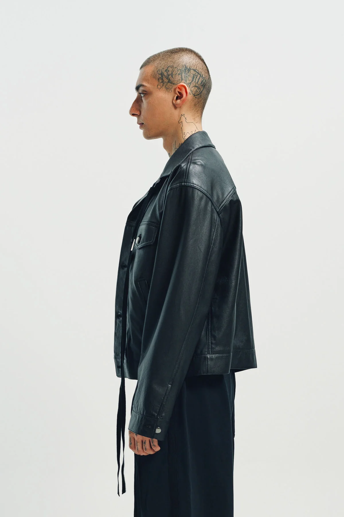 ANN DEMEULEMEESTER | RAF 5-POCKET LEATHER STANDAR BLOUSON - Image 3