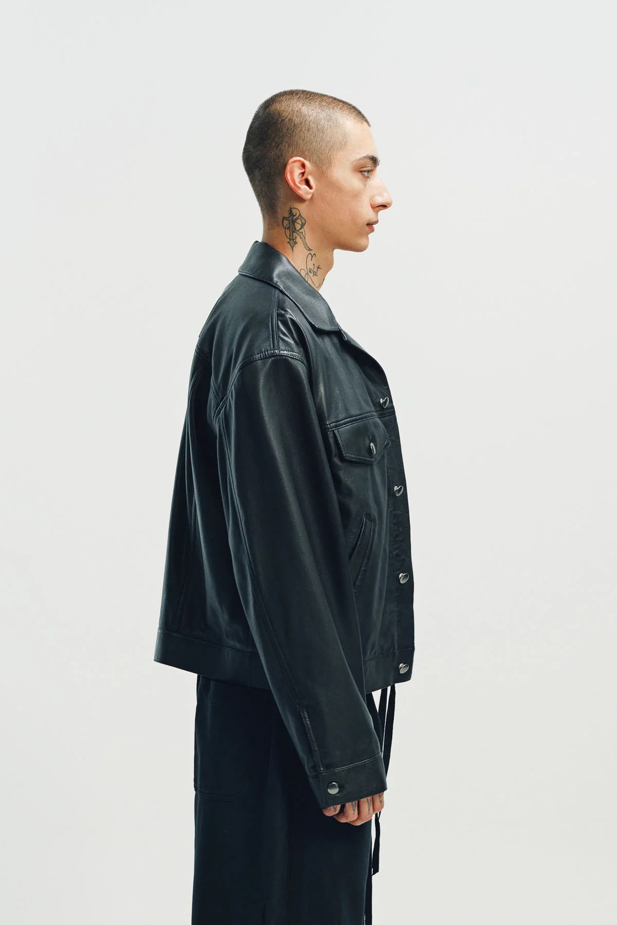 ANN DEMEULEMEESTER | RAF 5-POCKET LEATHER STANDAR BLOUSON - Image 5
