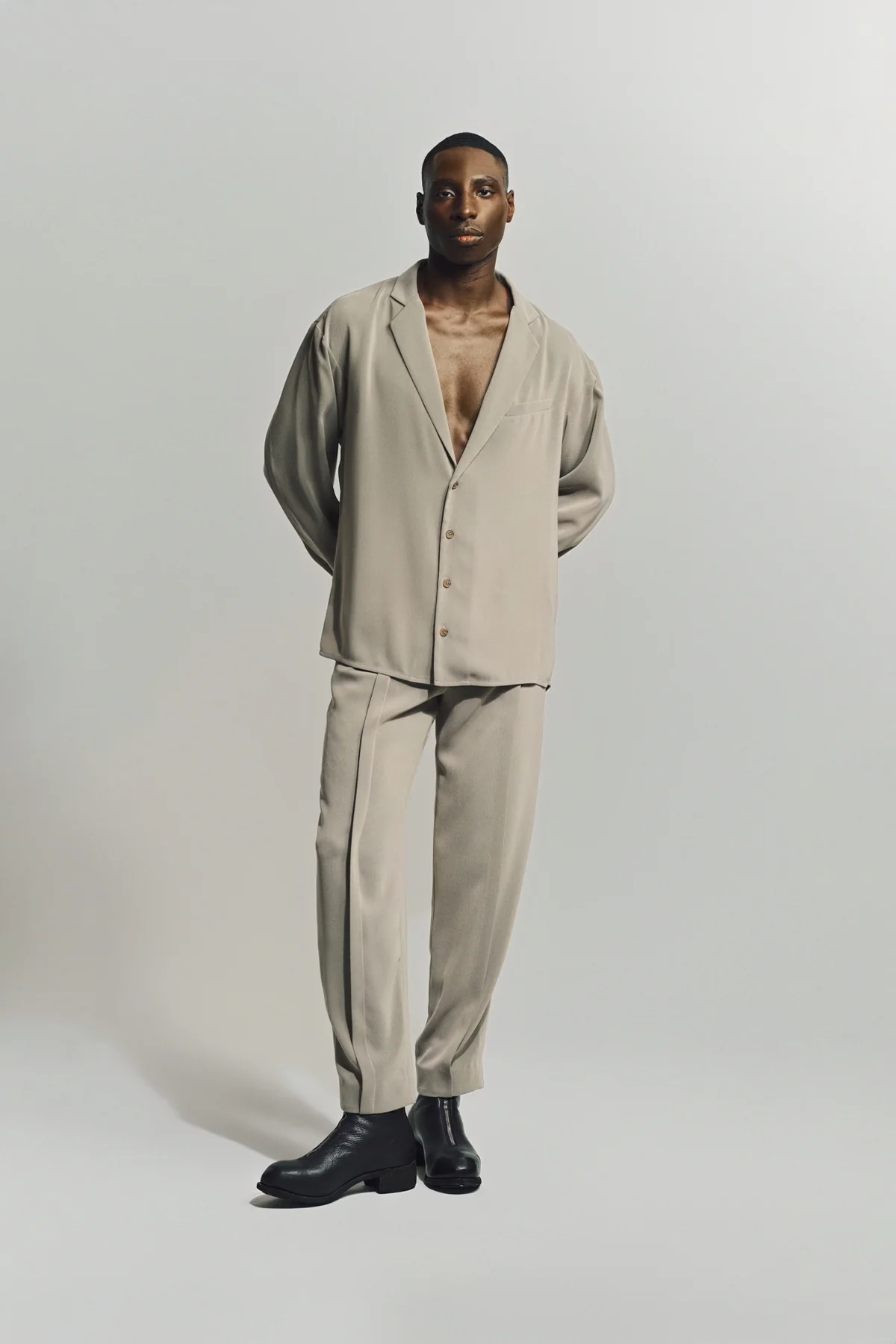 AUBERO | NOTCH LAPEL SHIRT