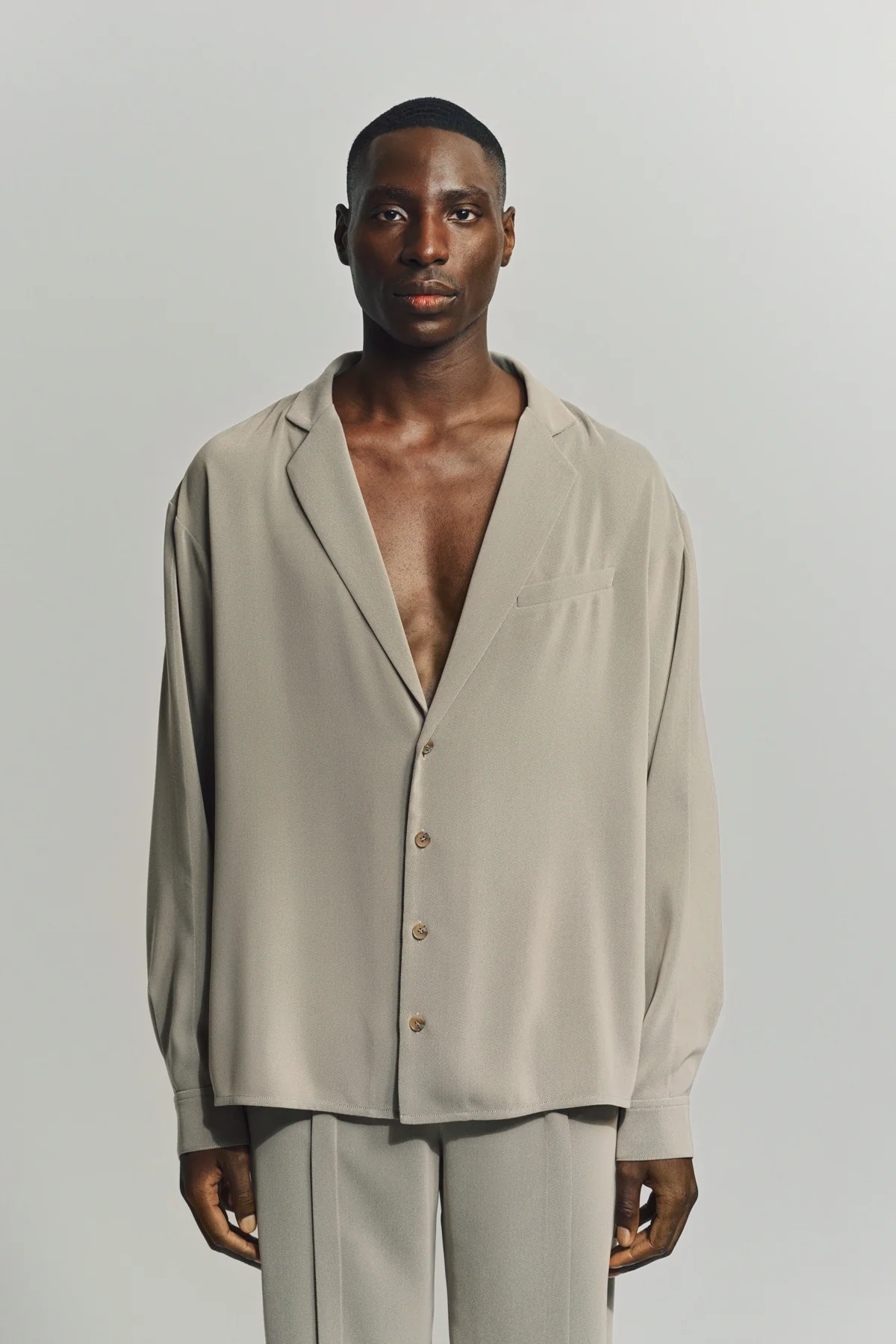 AUBERO | NOTCH LAPEL SHIRT - Image 2