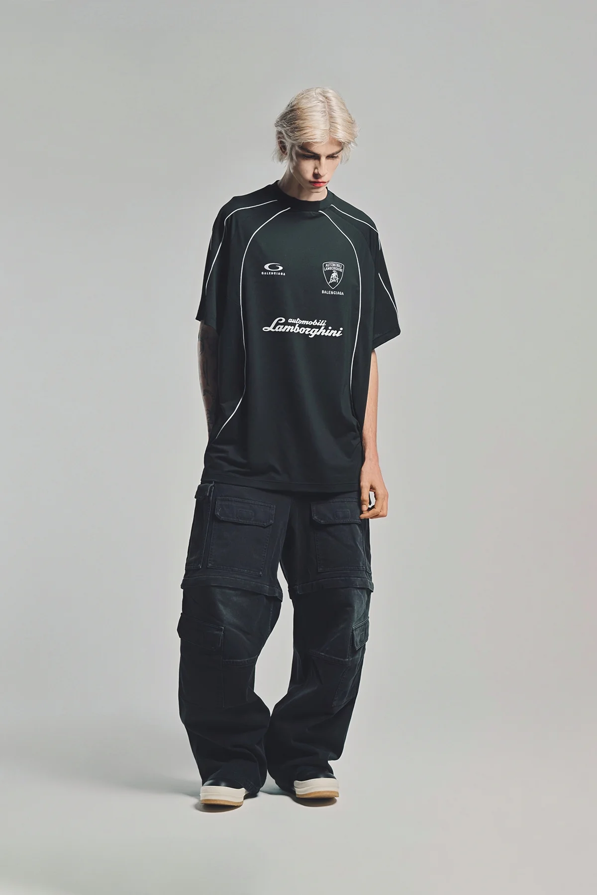 BALENCIAGA | AUTOMOBILI LAMBORGHINI OVERSIZED SOCCER T-SHIRT