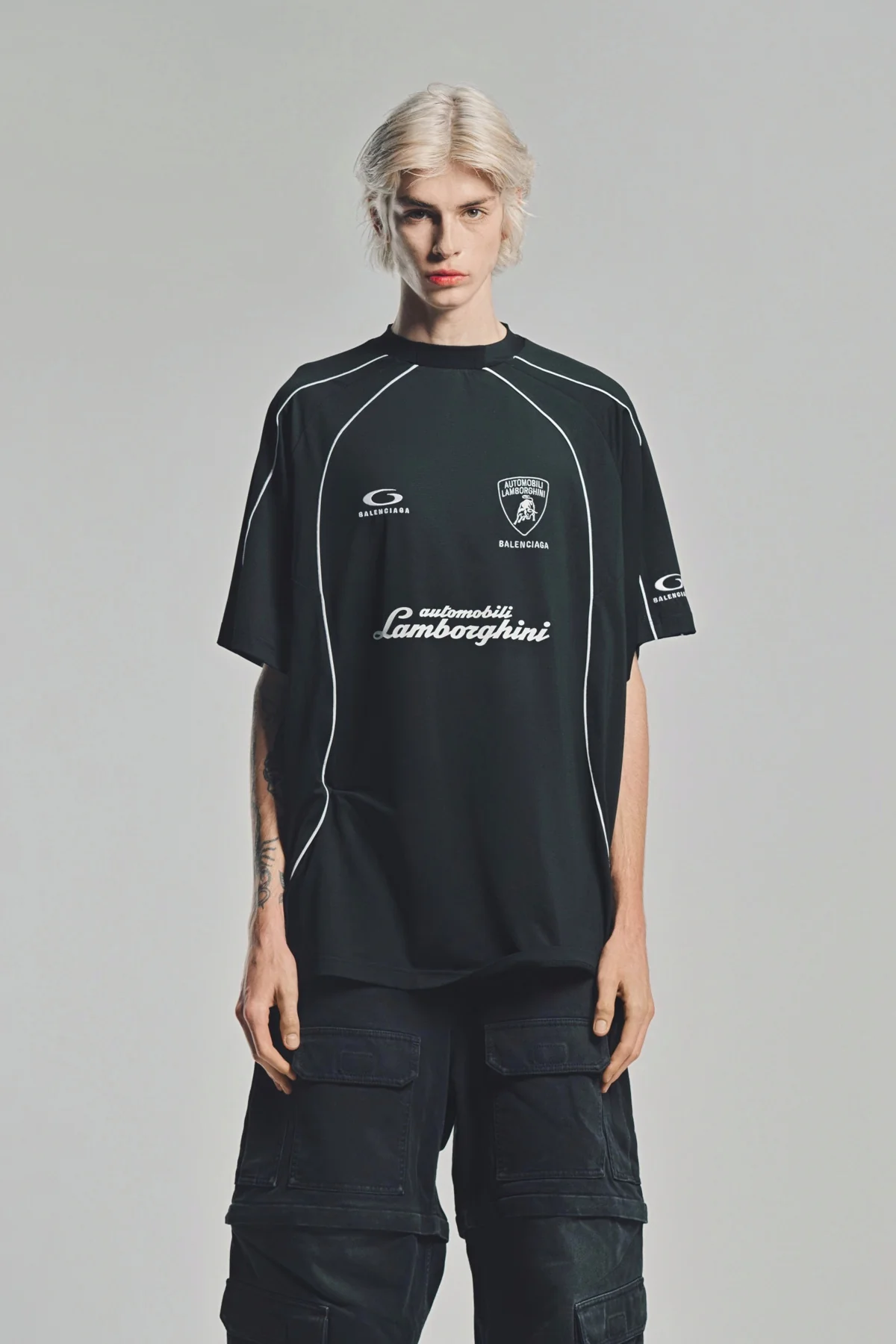 BALENCIAGA | AUTOMOBILI LAMBORGHINI OVERSIZED SOCCER T-SHIRT - Image 2