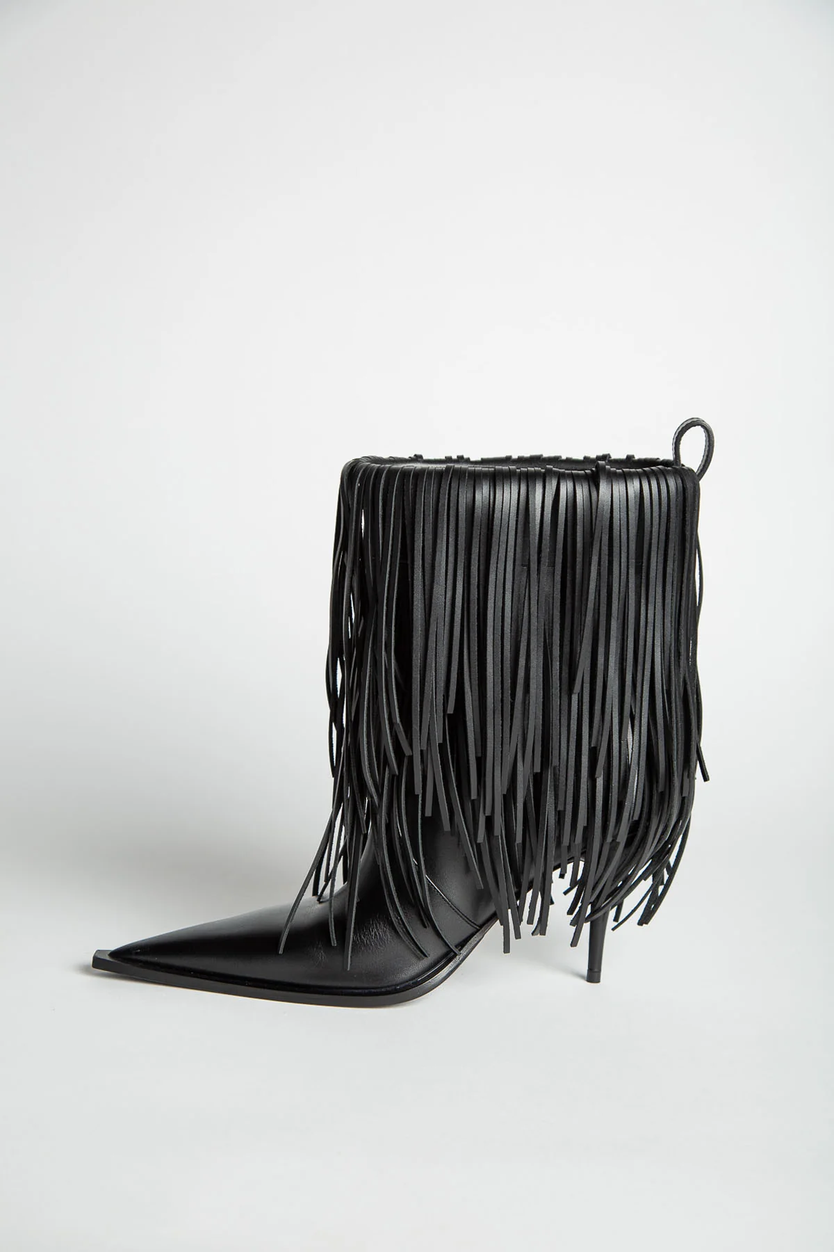 BALENCIAGA | AVENUE FRINGE BOOTIE IN BLACK - Image 2