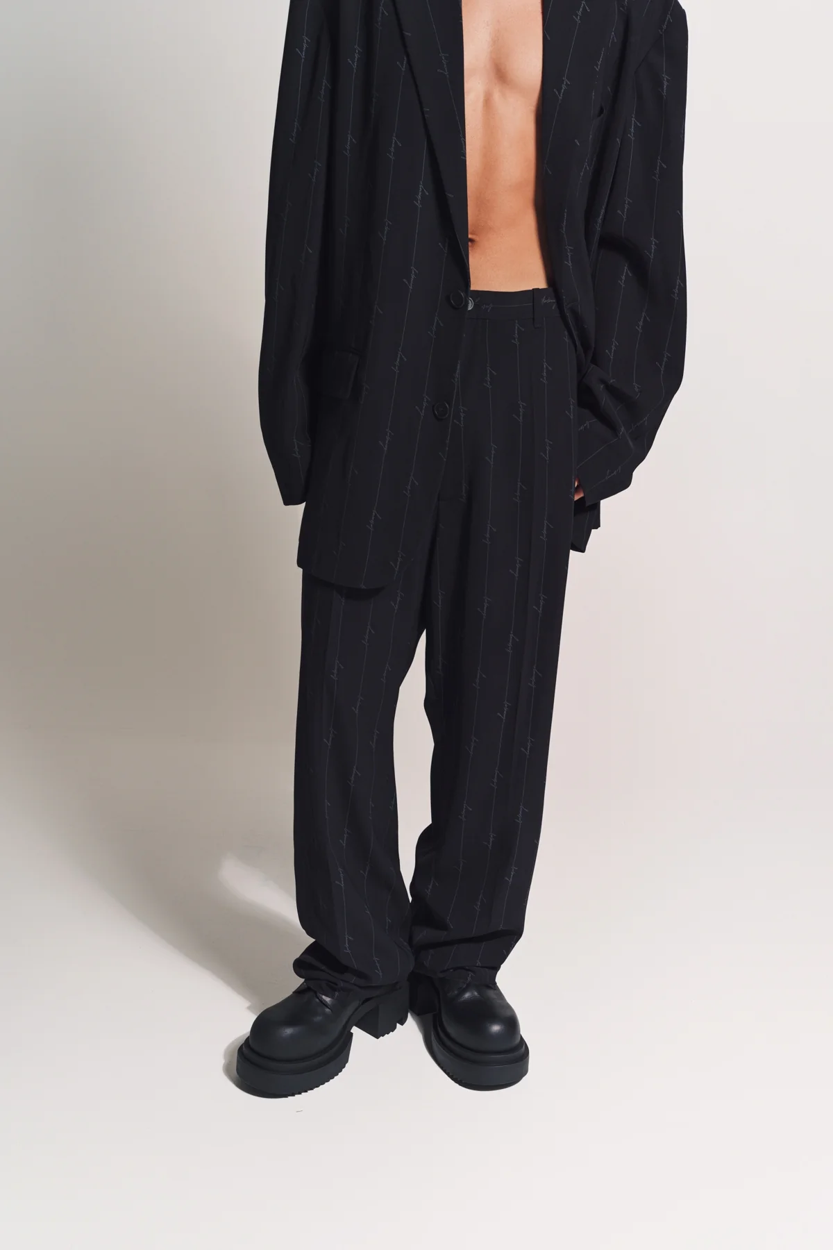 BALENCIAGA | BAGGY LOGO DRESS PANTS - Image 2