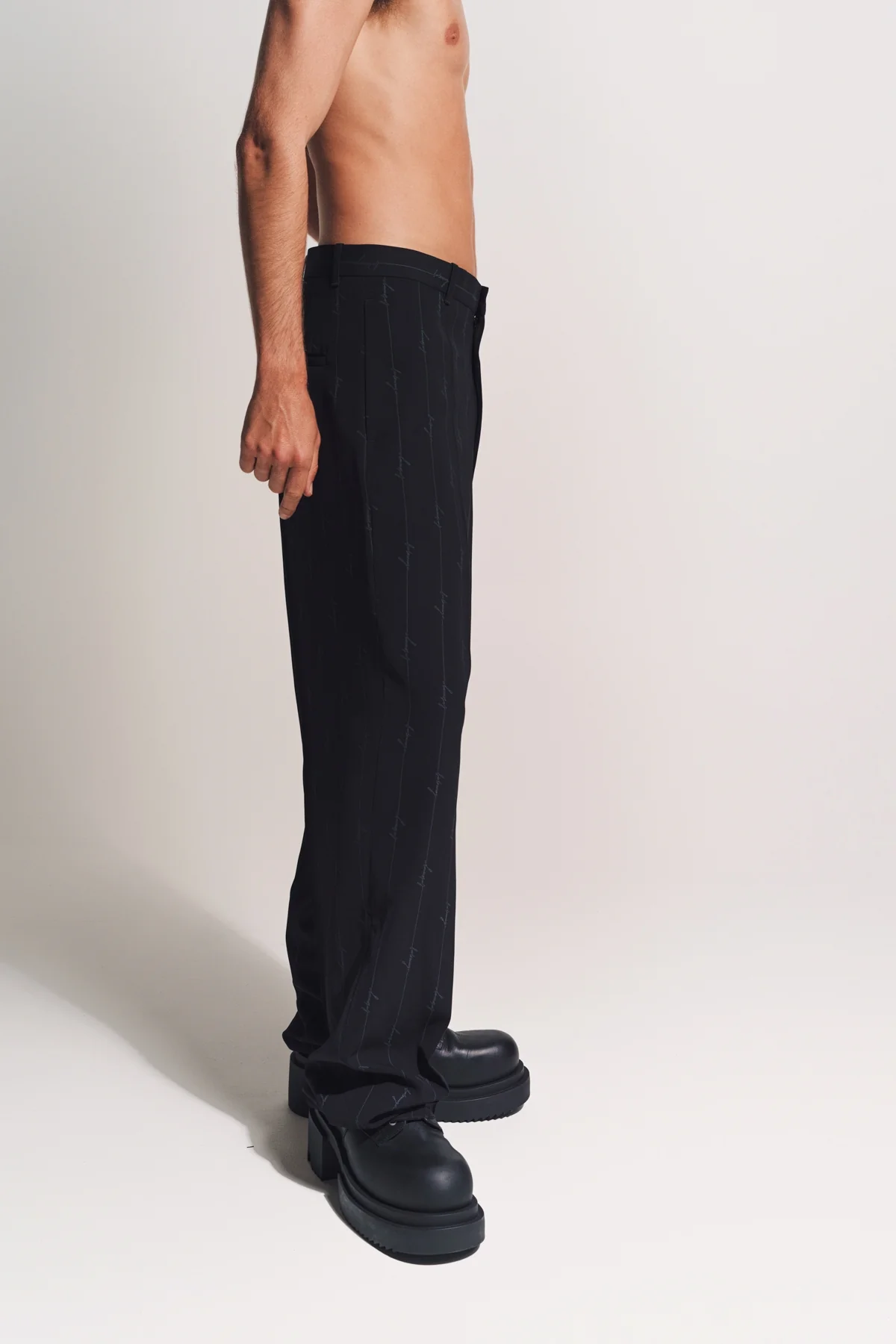 BALENCIAGA | BAGGY LOGO DRESS PANTS - Image 5