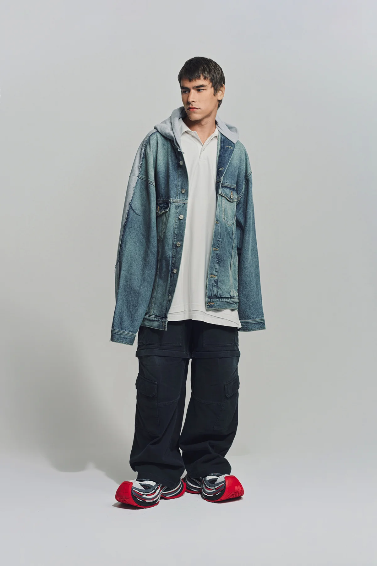 BALENCIAGA | HOODED DENIM JACKET