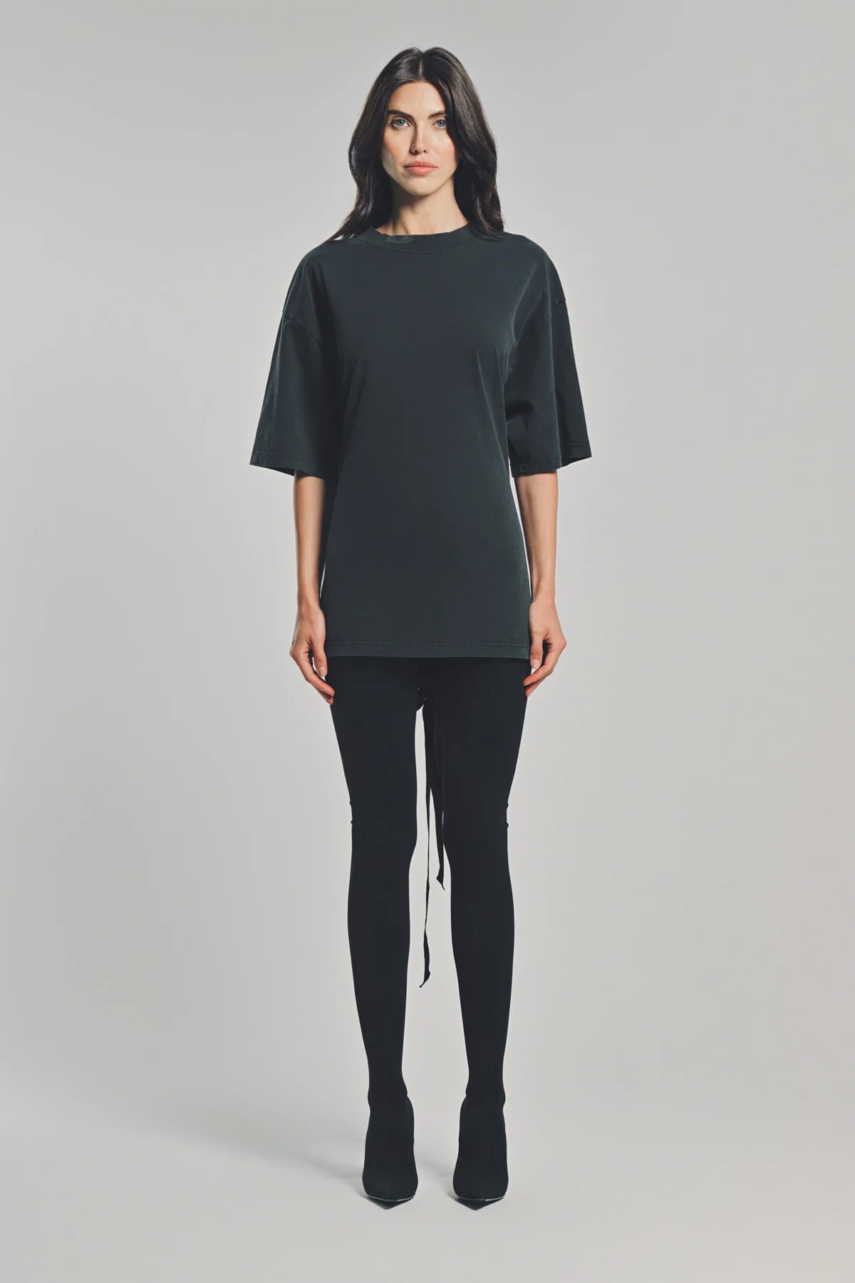 BALENCIAGA | LACE-UP T-SHIRT - Image 2