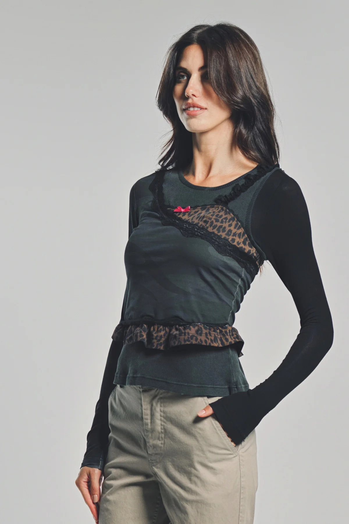BALENCIAGA | LAYERED ASYMMETRIC TOP - Image 3